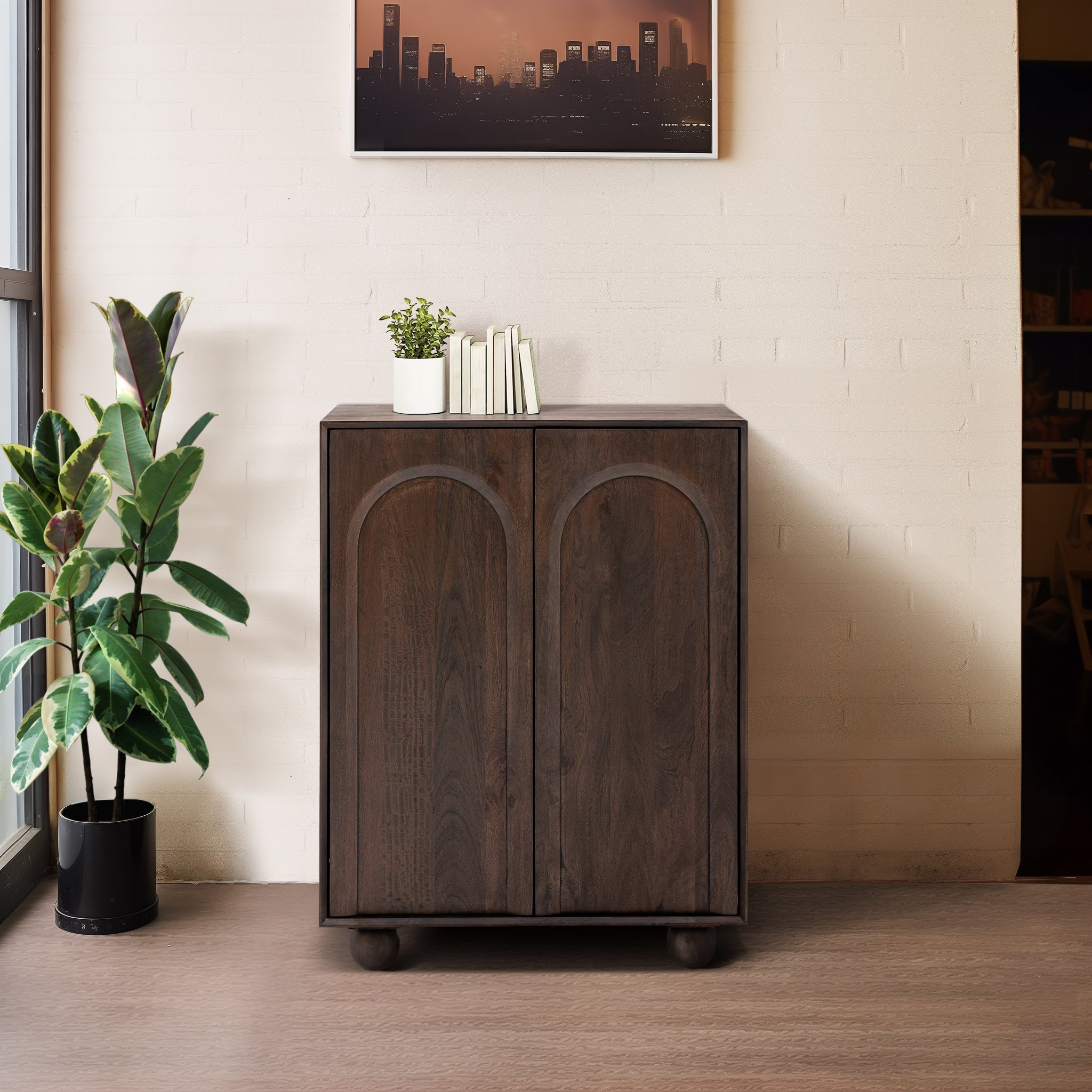Archie Two Door Walnut Cabinet