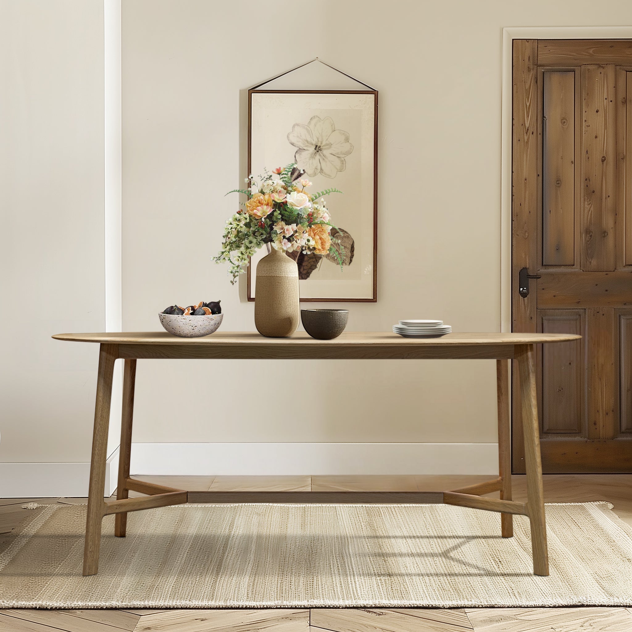 Mid-century Oak Dining Table