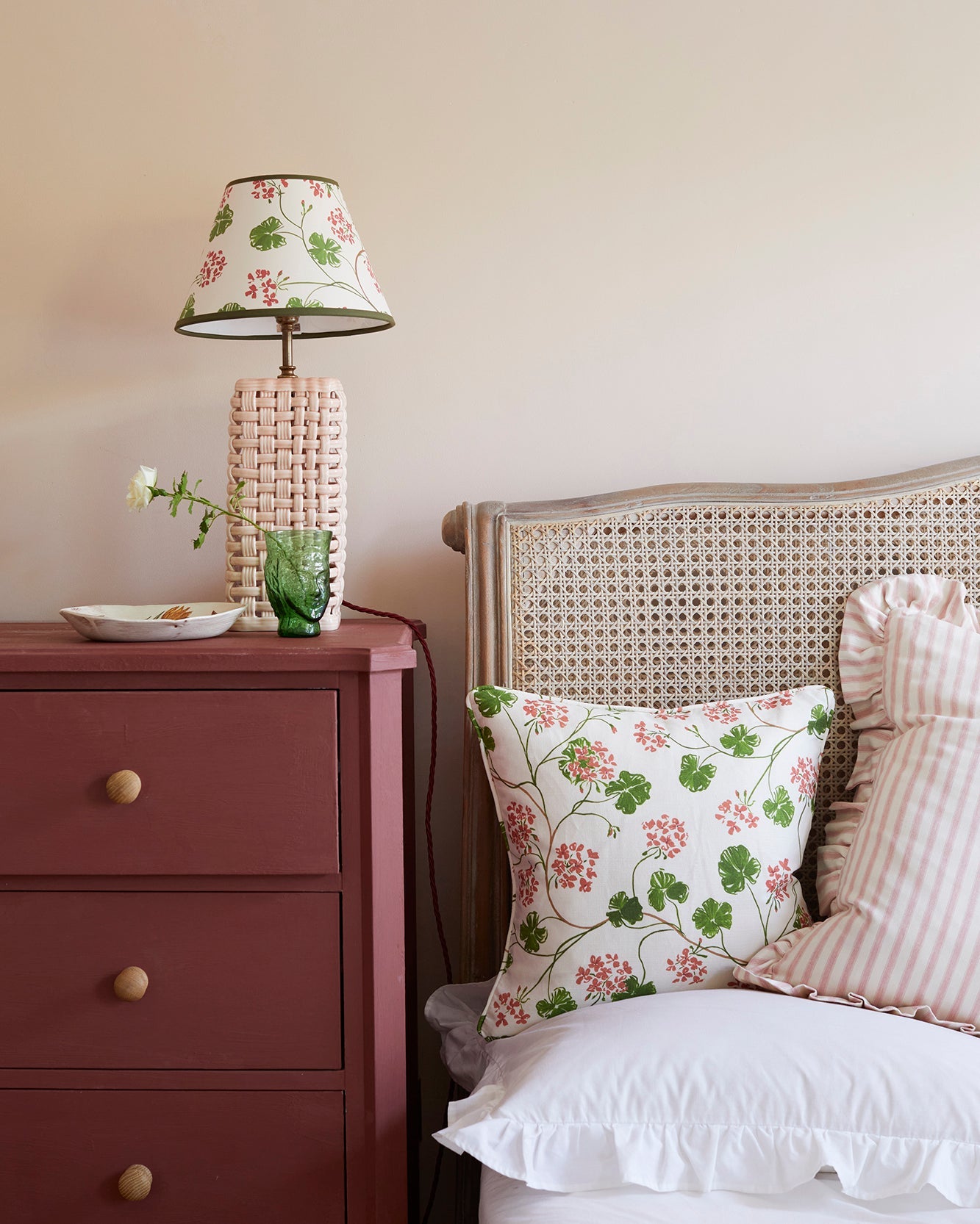 Geraniums Empire Lampshade