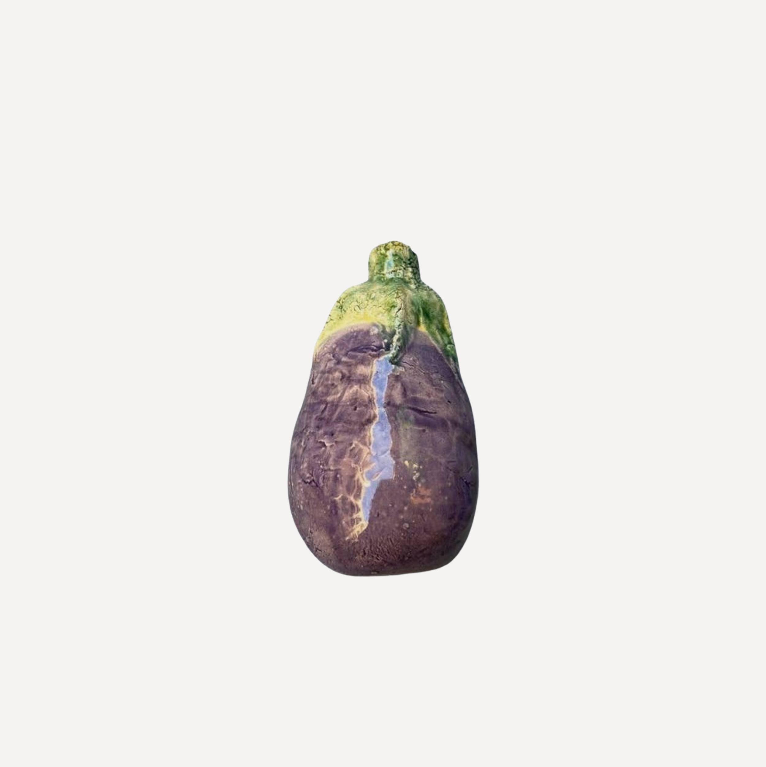 Handmade Ceramic Glazed Aubergine Decorative