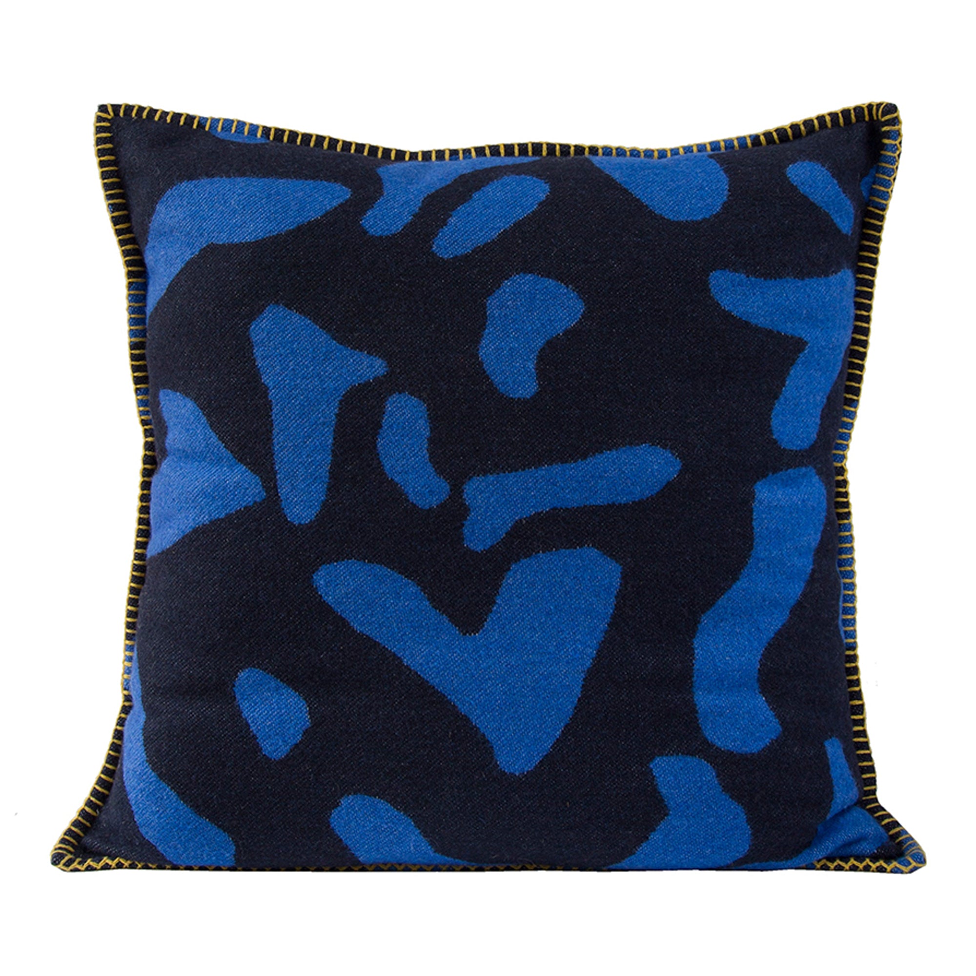 Recycled Wool Scatter Cushion | Blue & Navy