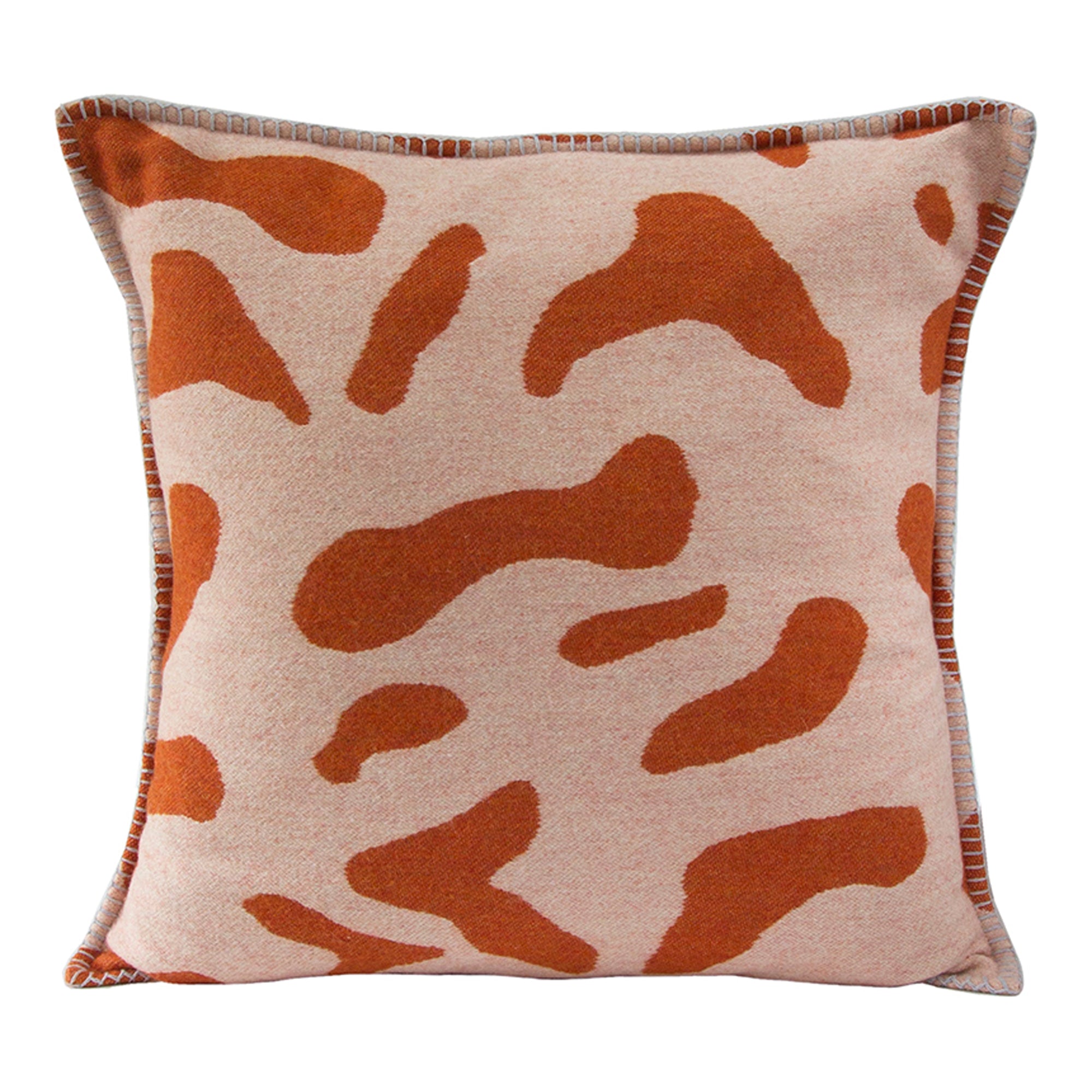 Recycled Wool Scatter Cushion | Orange & Pink