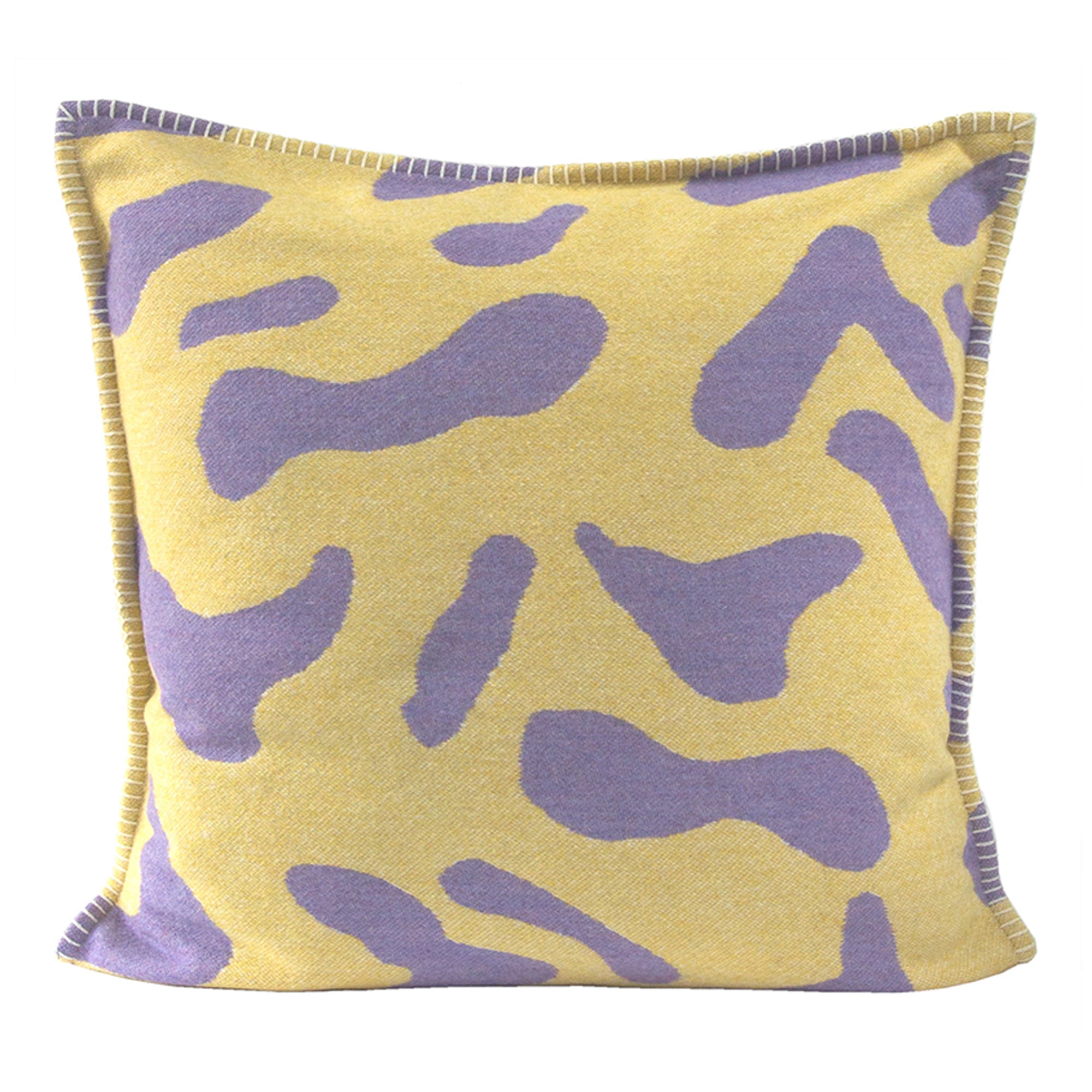Recycled Wool Scatter Cushion | Yellow