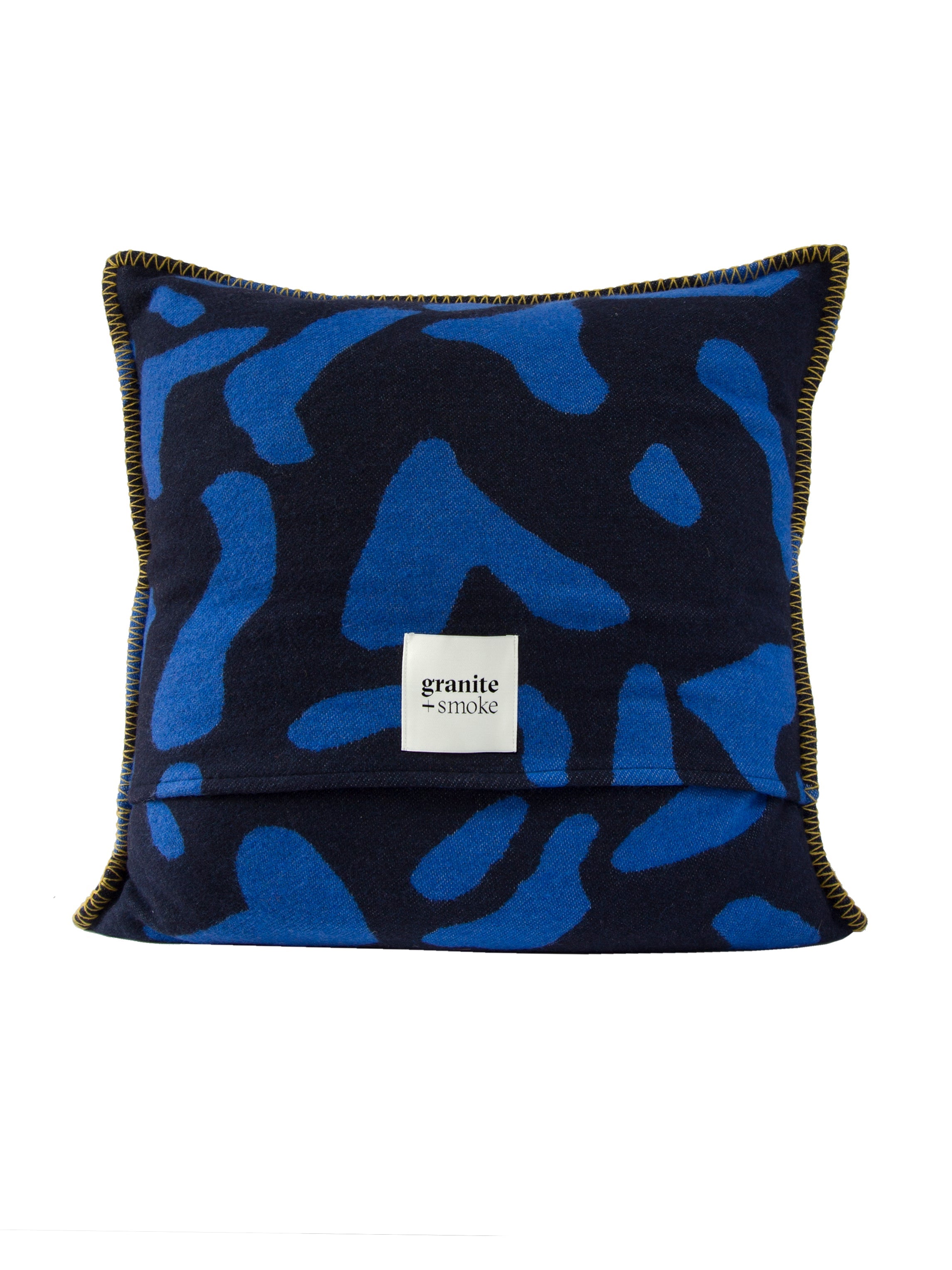 Recycled Wool Scatter Cushion | Blue & Navy