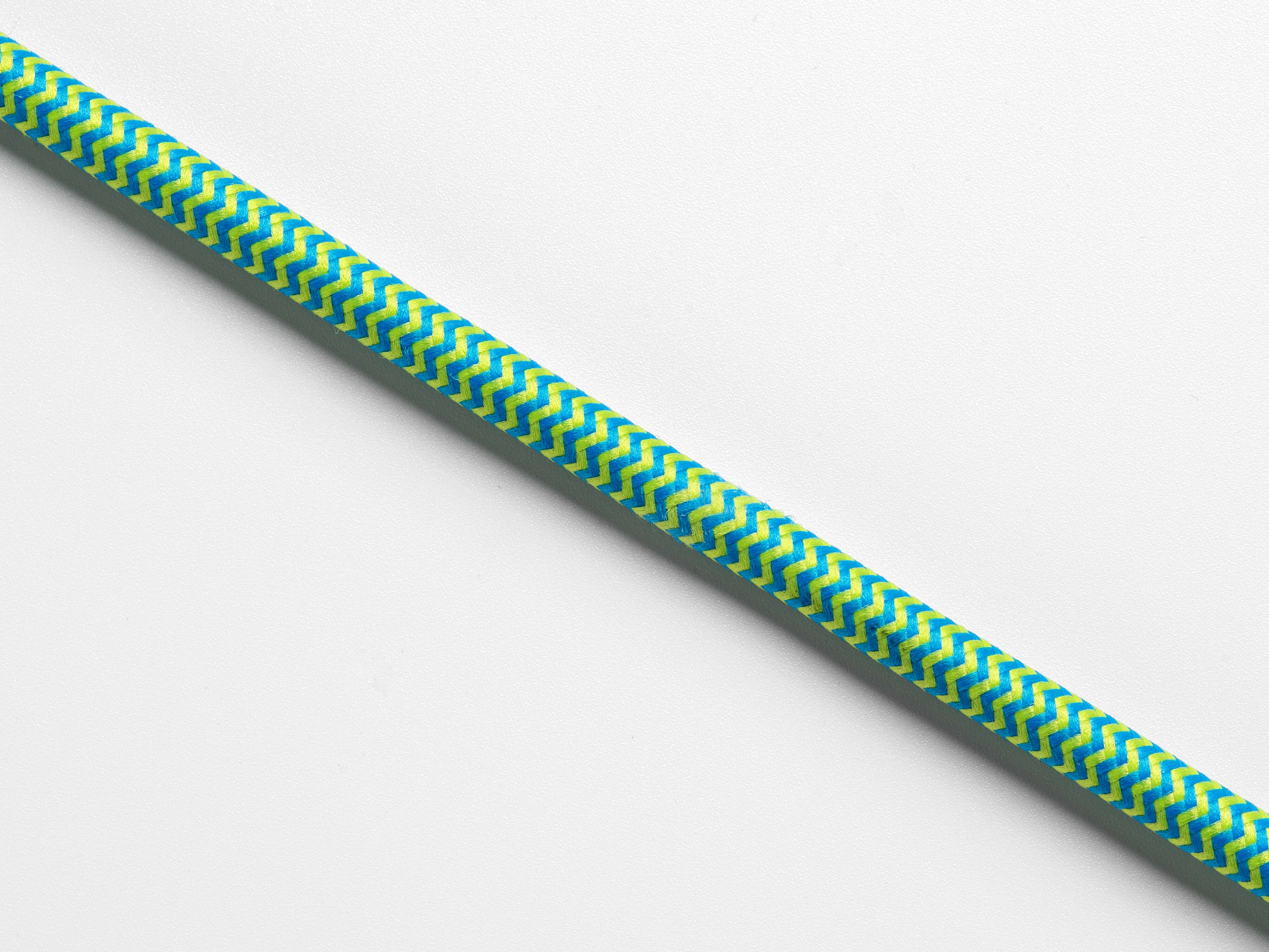 Green fabric cable extension lead