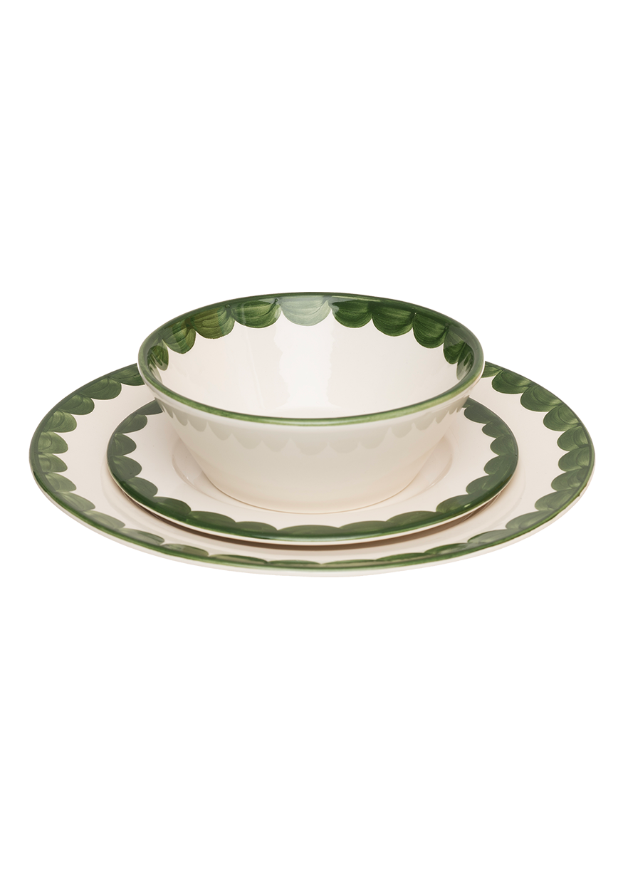 Green Scallop Bowl | Singles & Set of 4