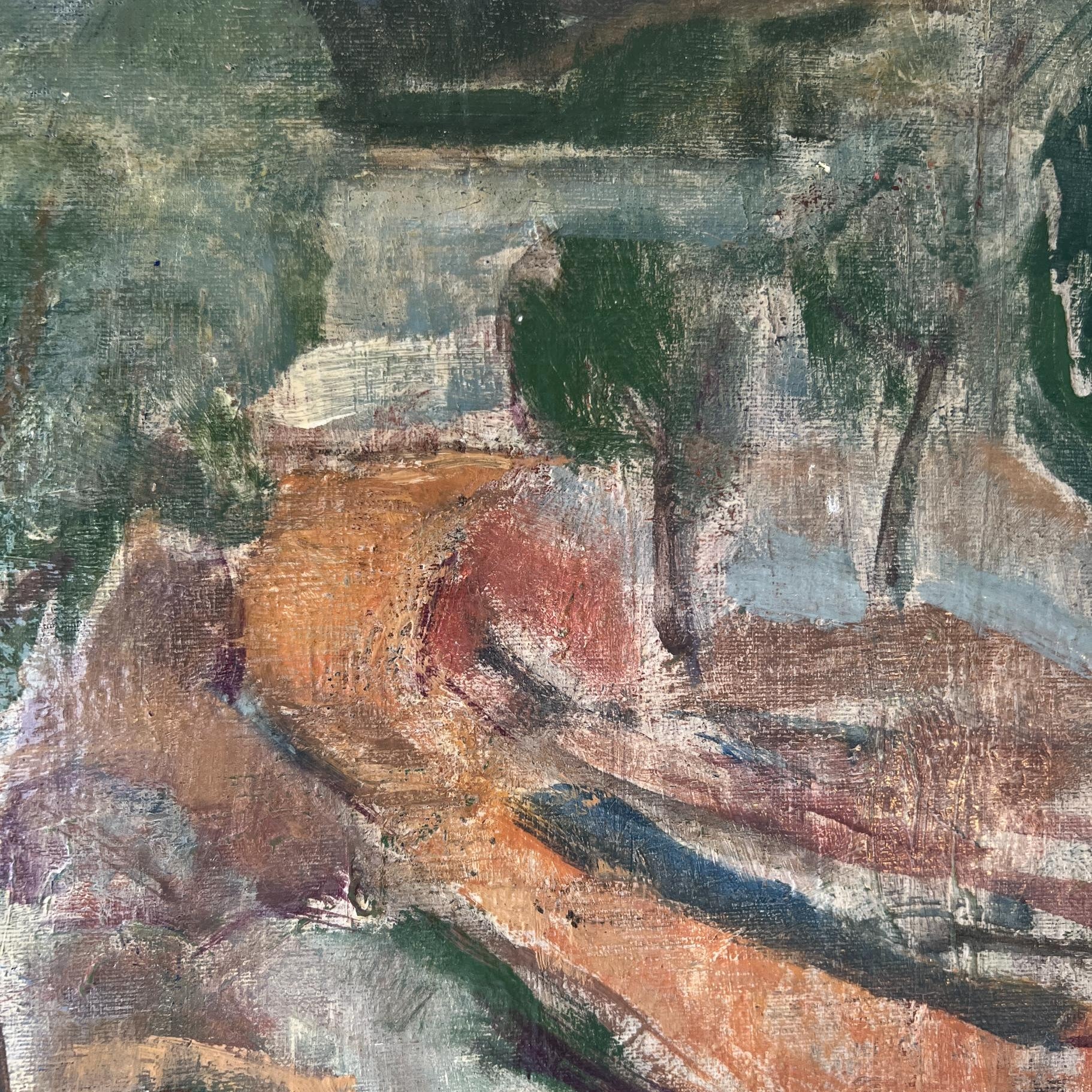 Green Trees Oil Painting