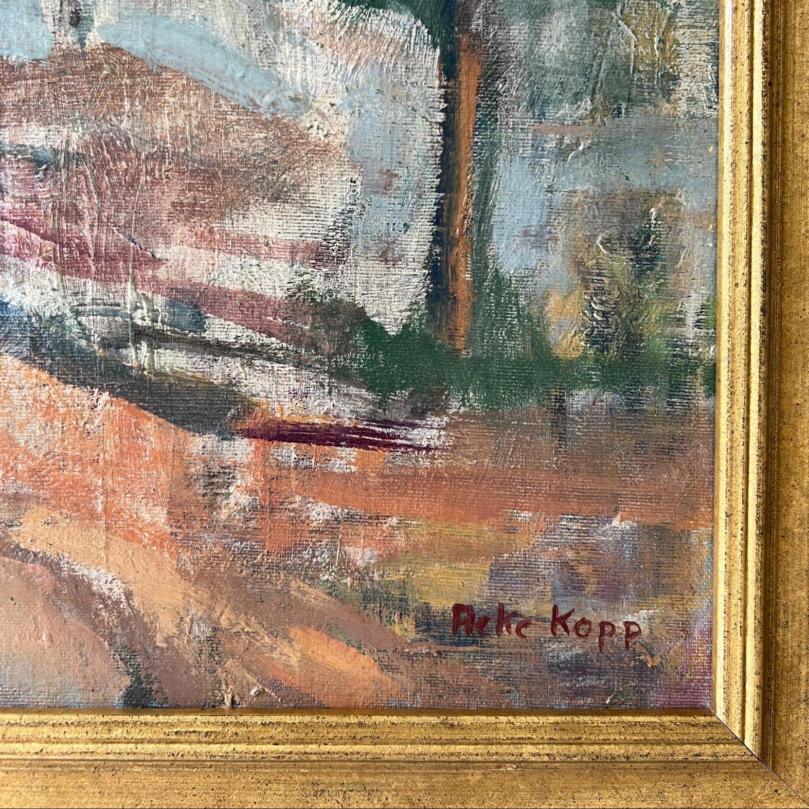 Green Trees Oil Painting