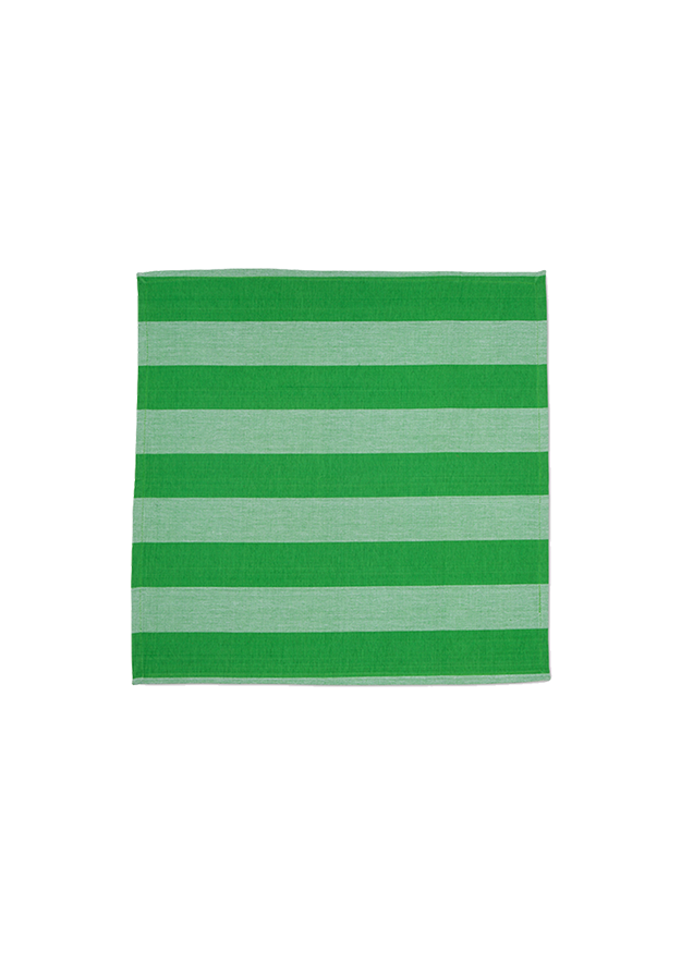 Lush Green Stripe Napkins (Set of 2)