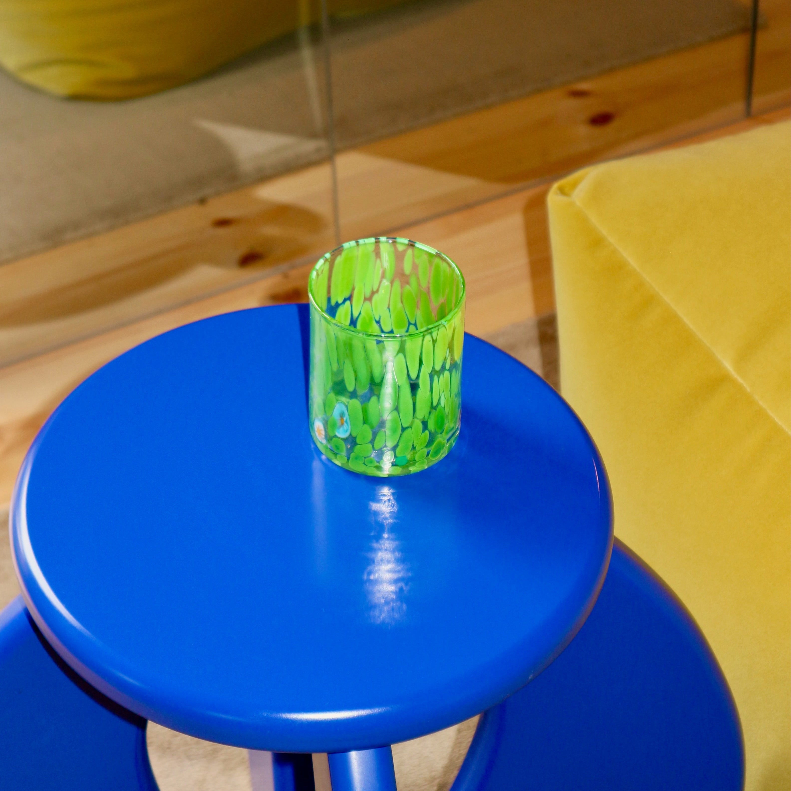 Green Handblown Murano Glass Tumbler