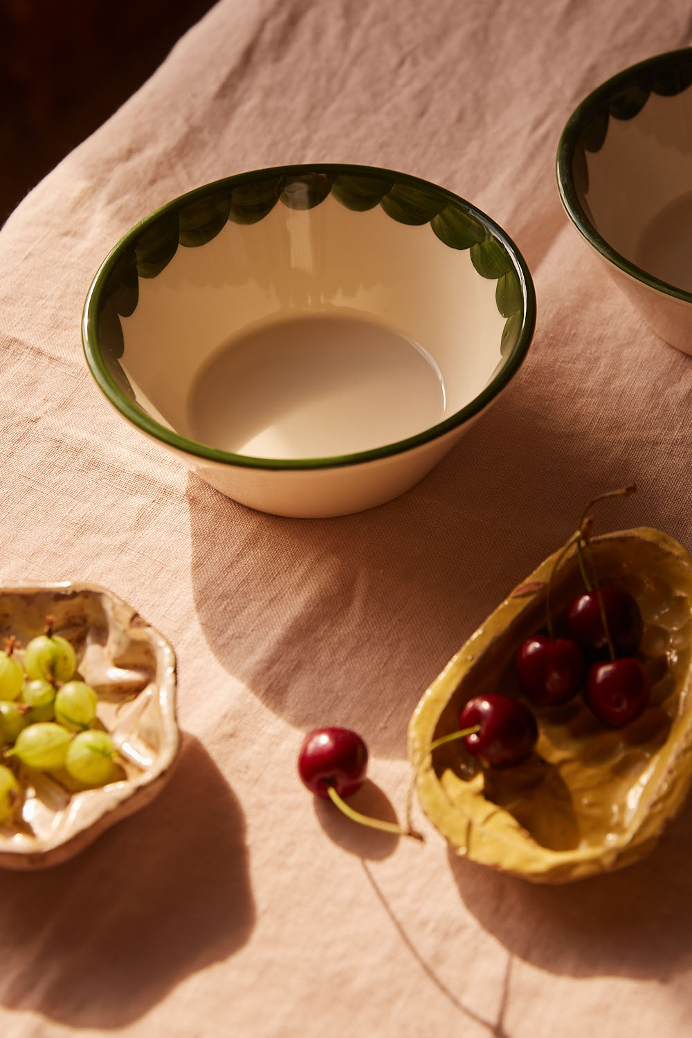 Green Scallop Bowl | Singles & Set of 4