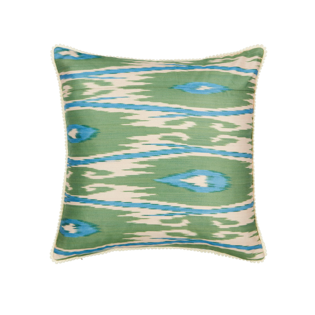 GREEN AND BLUE SQUARE CUSHION