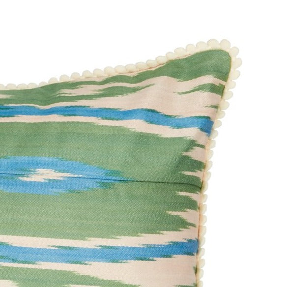 GREEN AND BLUE SQUARE CUSHION