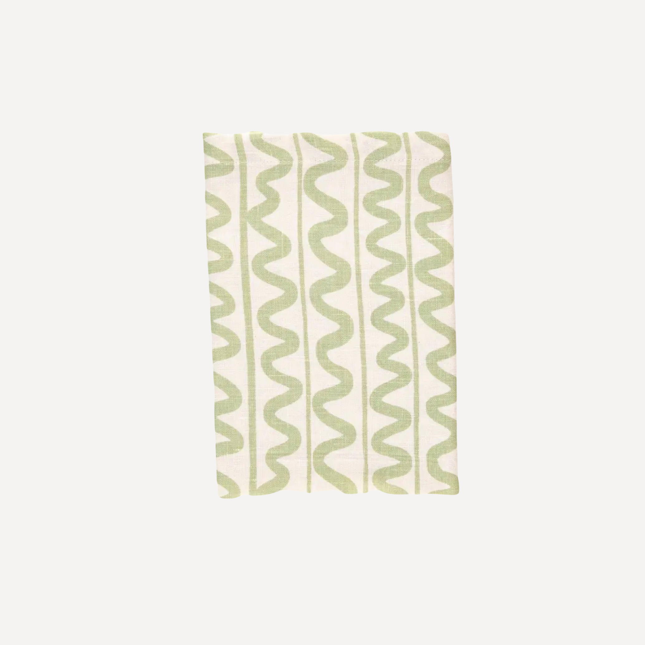 Green Wiggle Linen Napkin | Single