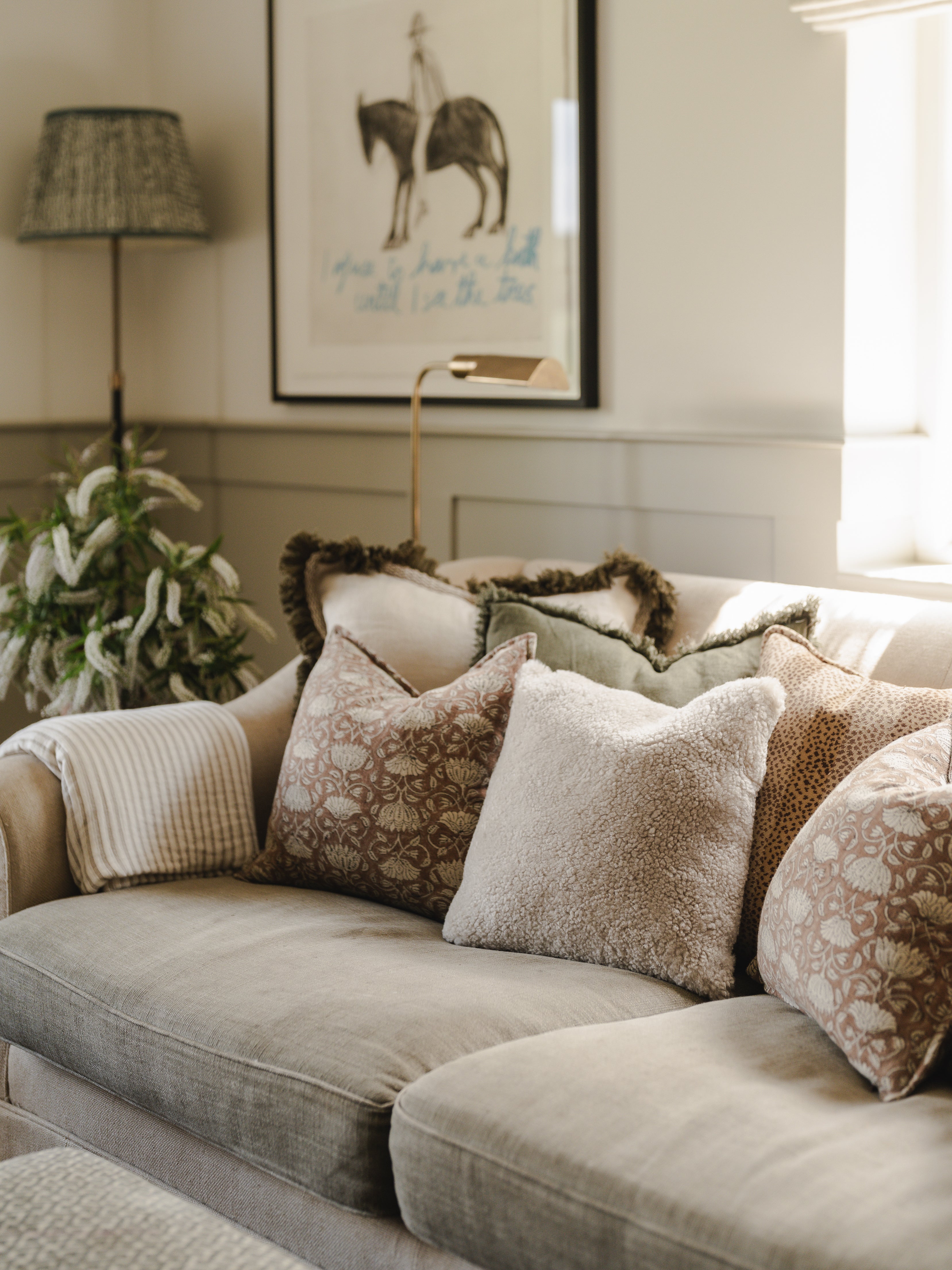 Shearling Cushion - Moonlight