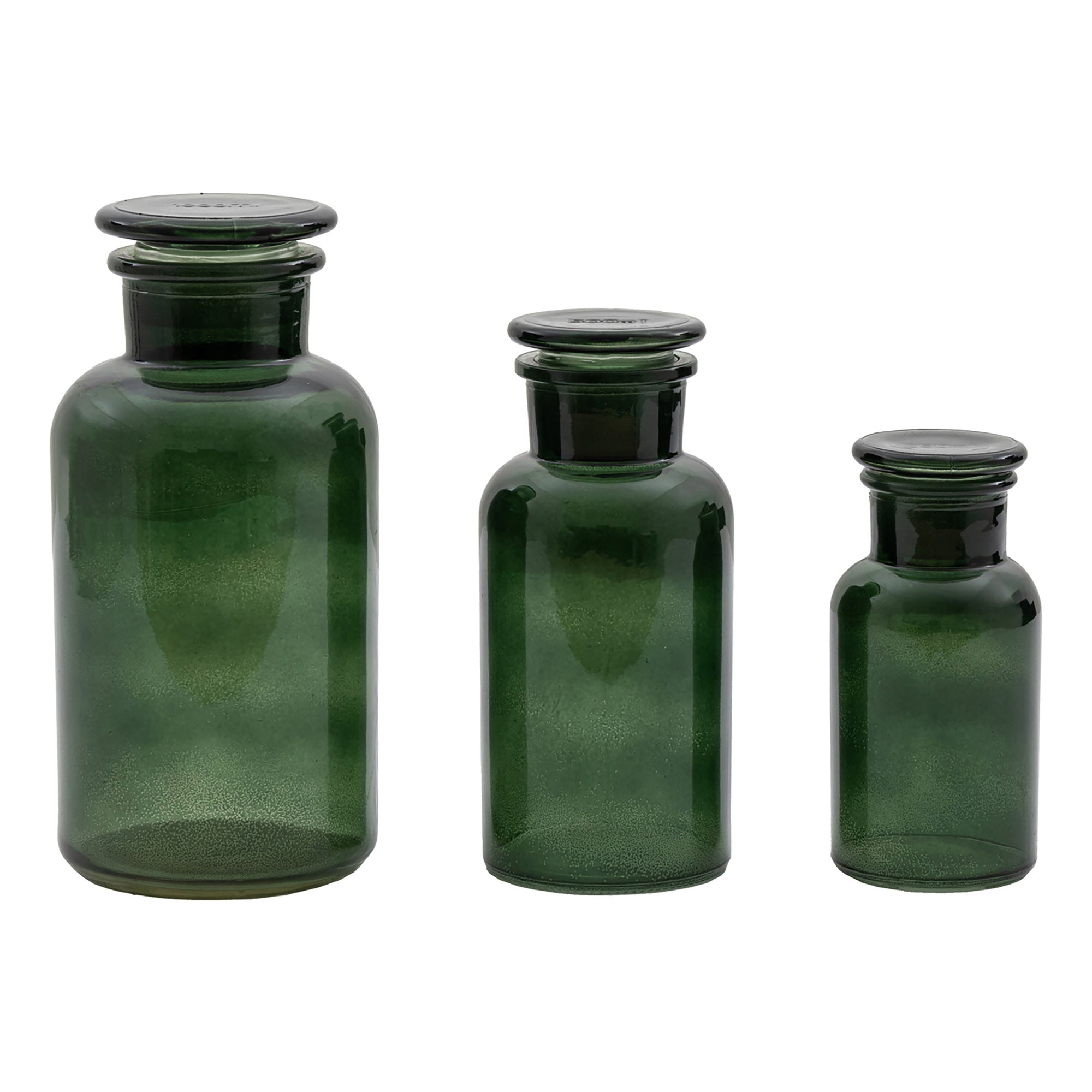 Set of Three Glass Jars