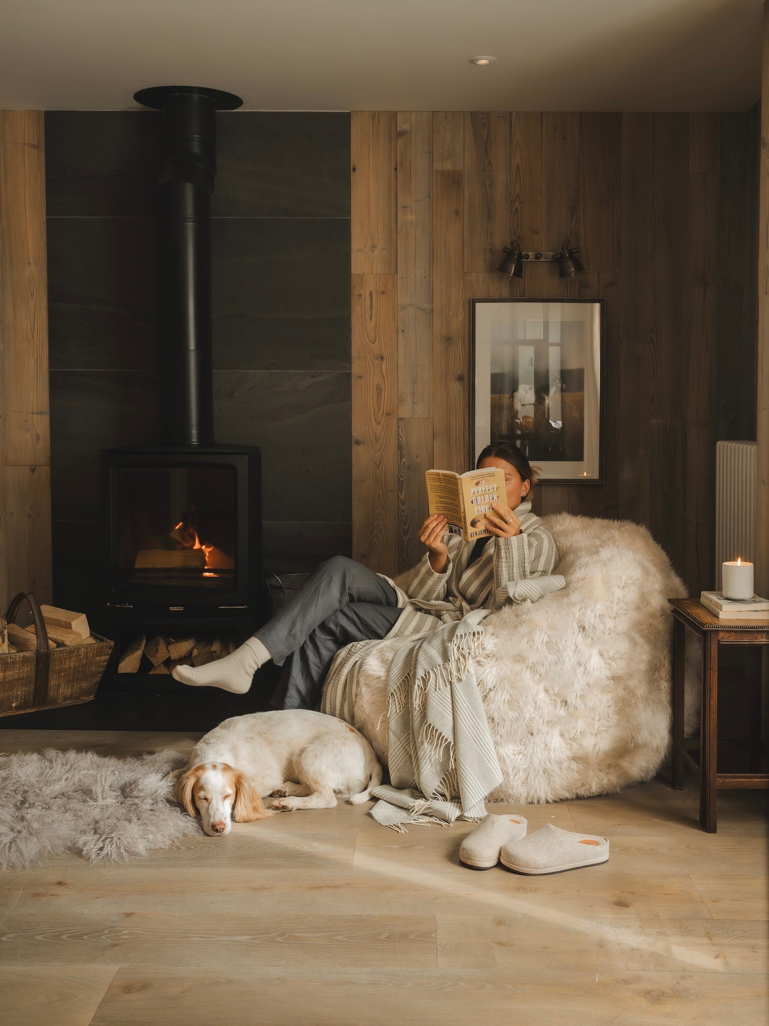 Giant Sheepskin Beanbag - Cream