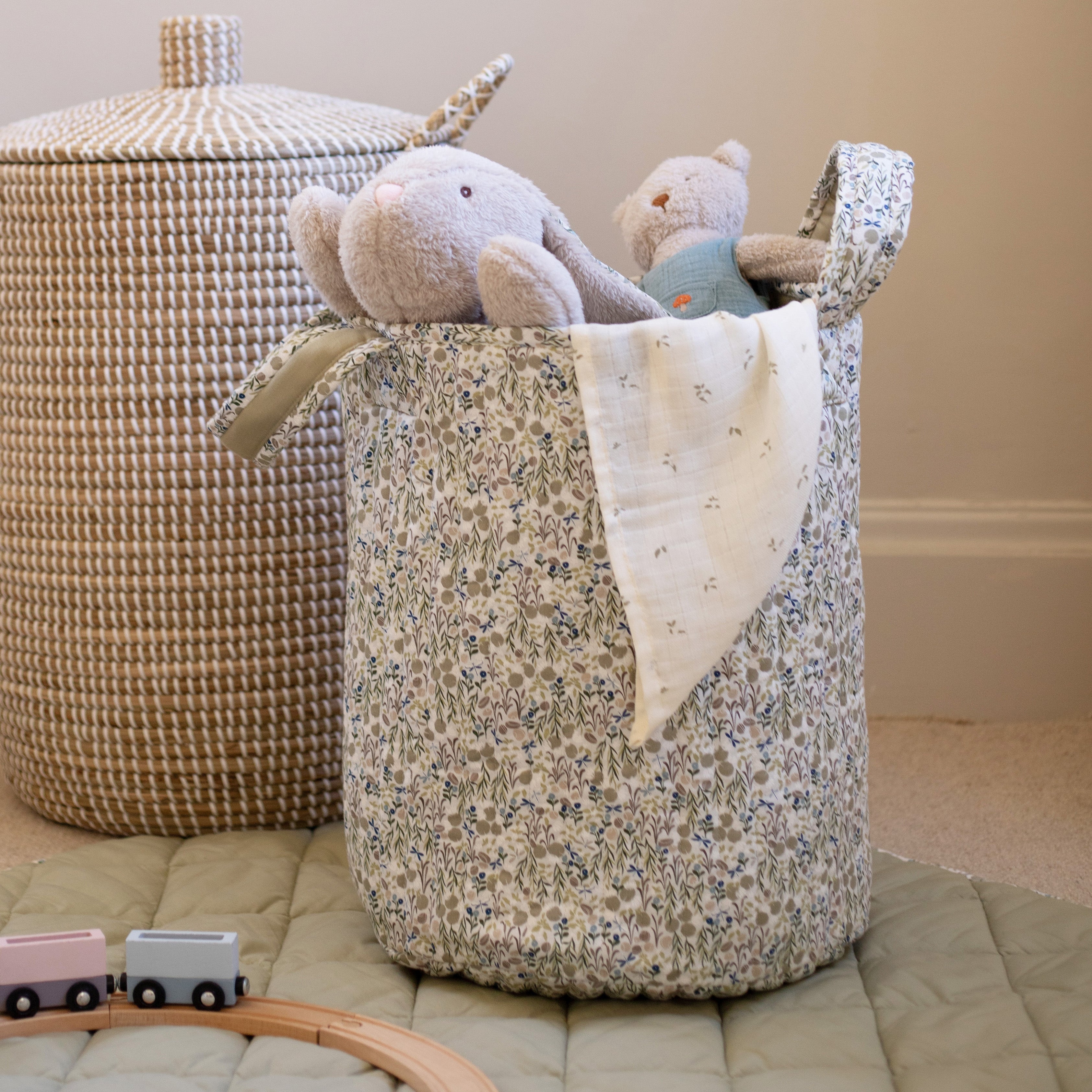 Large Quilted Storage Basket | Riverbank & Willow