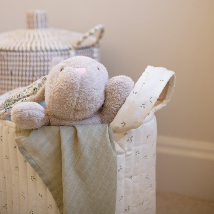 Large Quilted Storage Basket | Nettle Scatter & Birch