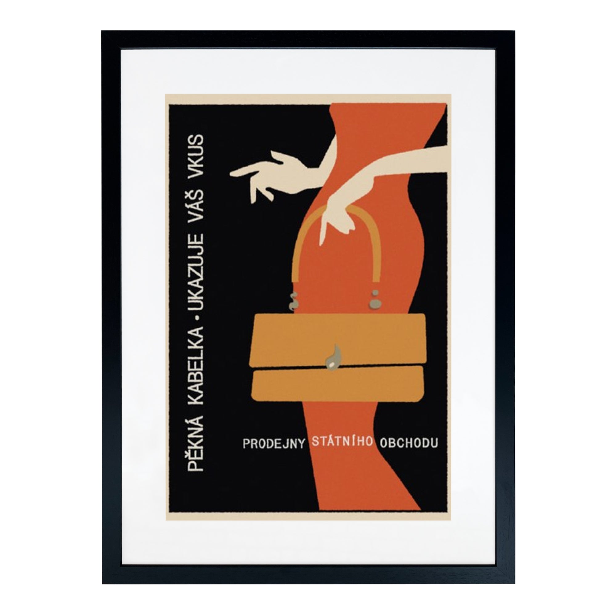 Handbag Framed Matchbox Label Print
