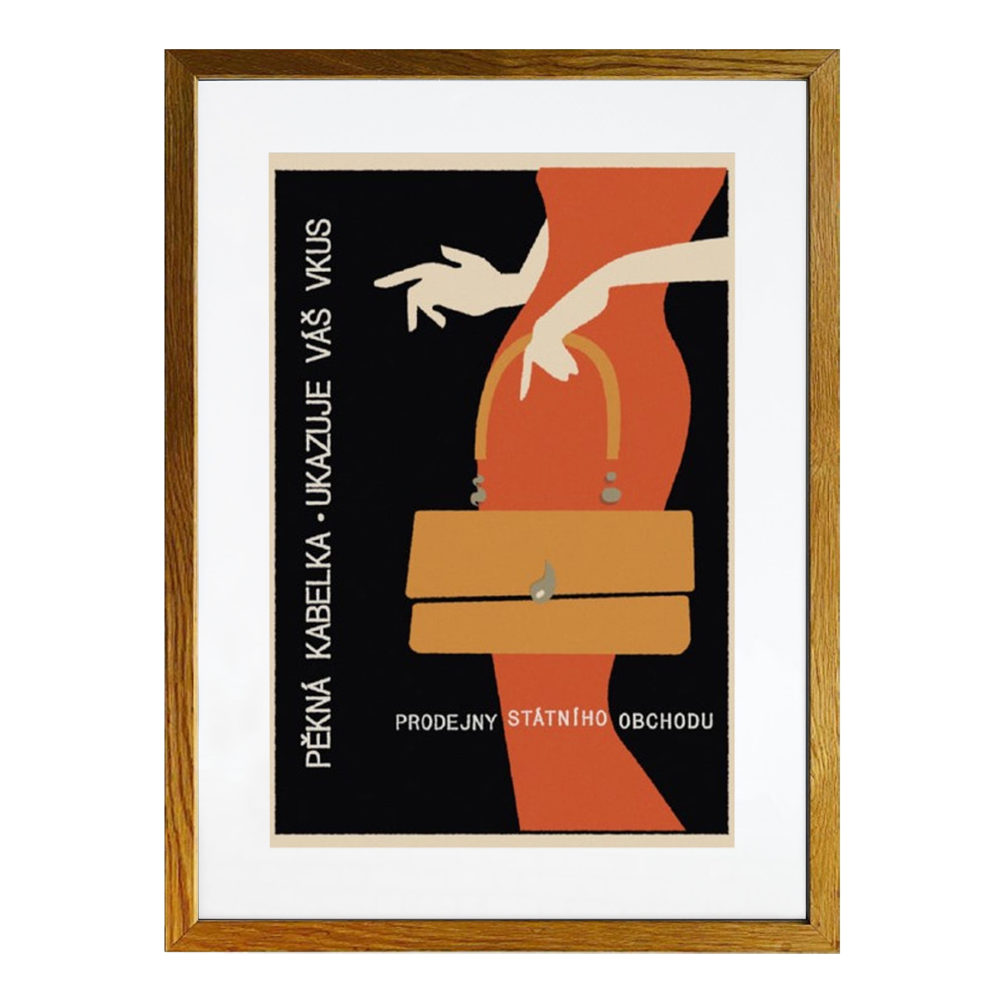 Handbag Framed Matchbox Label Print