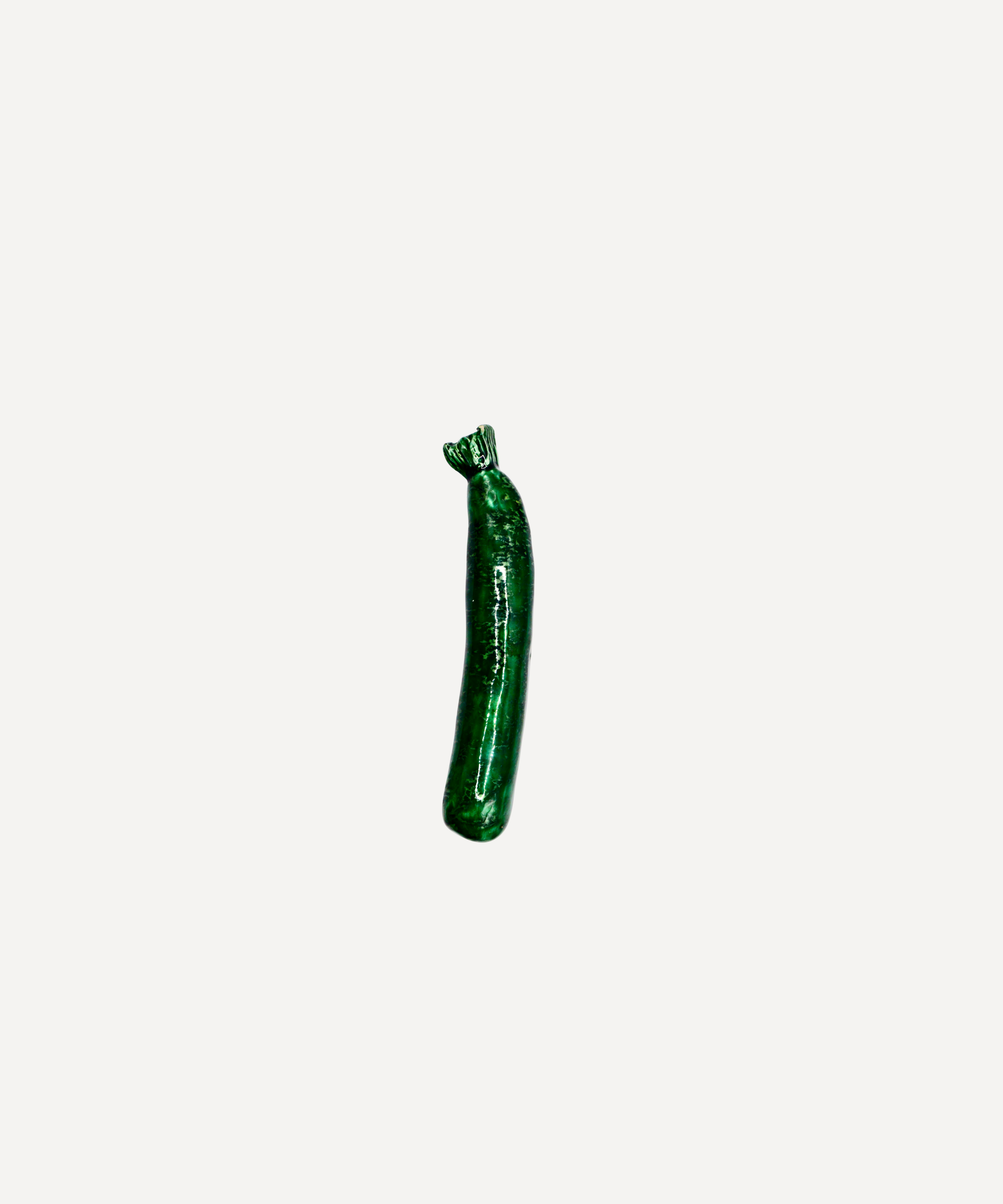 Marla Primrose Handmade Ceramic Glazed Courgette – Green