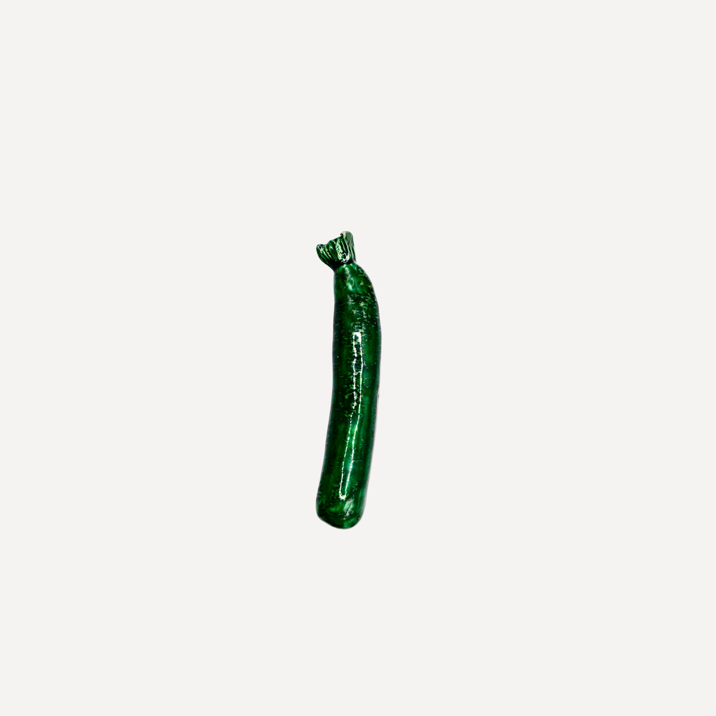 Handmade Ceramic Glazed Courgette Decorative