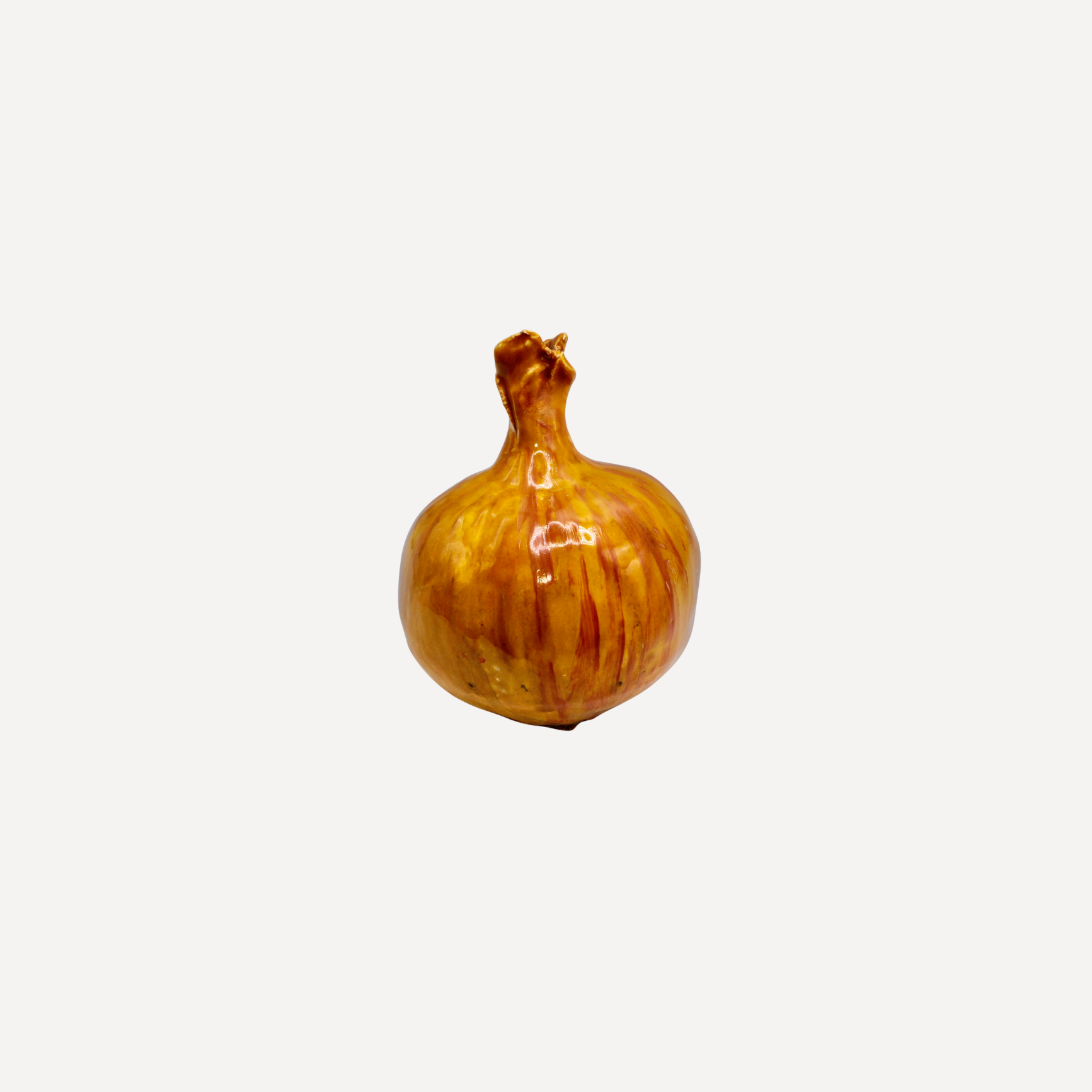Handmade Ceramic Glazed Onion Decorative