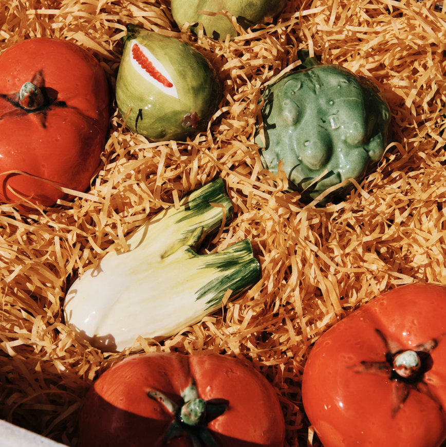 Handmade Ceramic Glazed Tomato Decorative