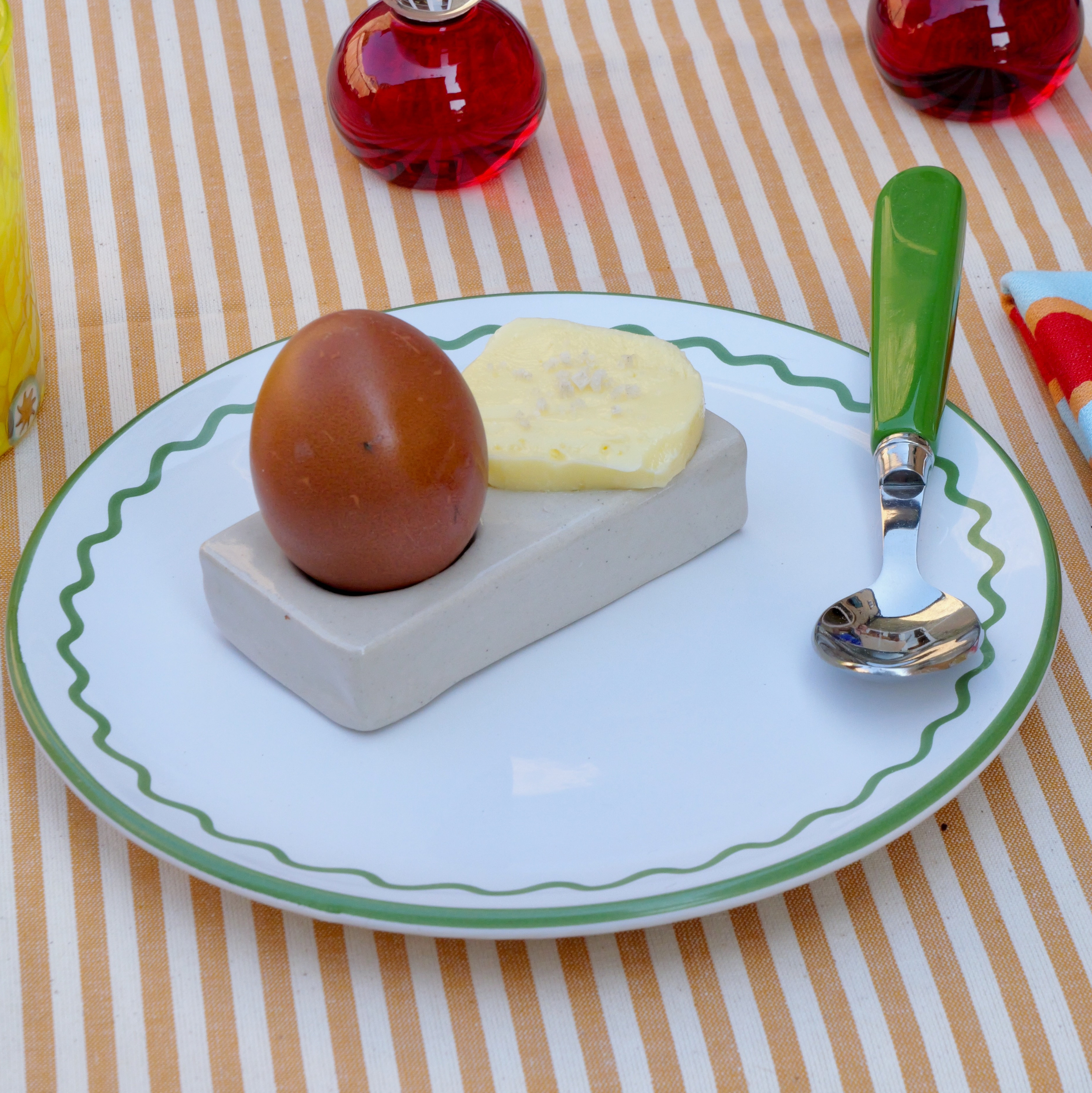 Handmade Rectangular Egg Cup | Natural