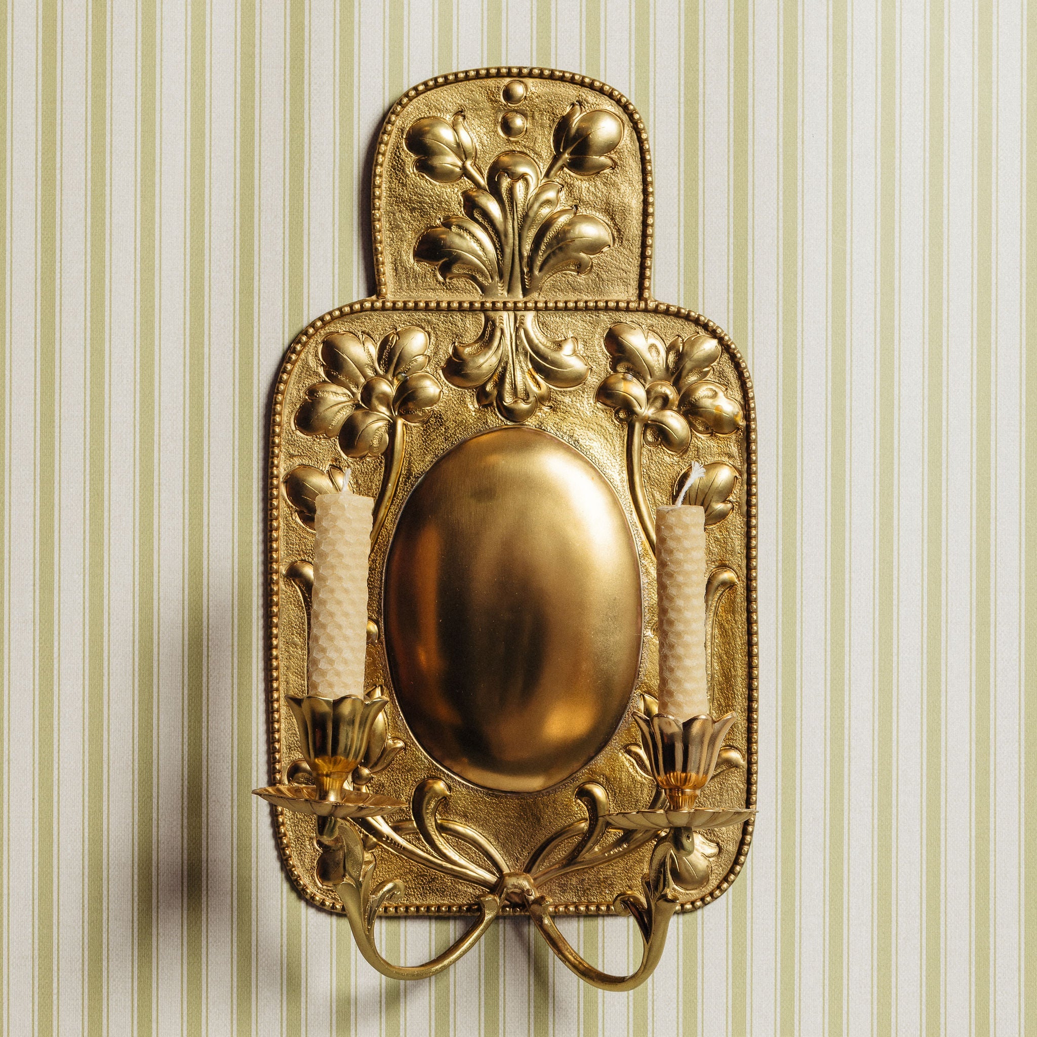 Flora Brass Wall Sconce (Double)