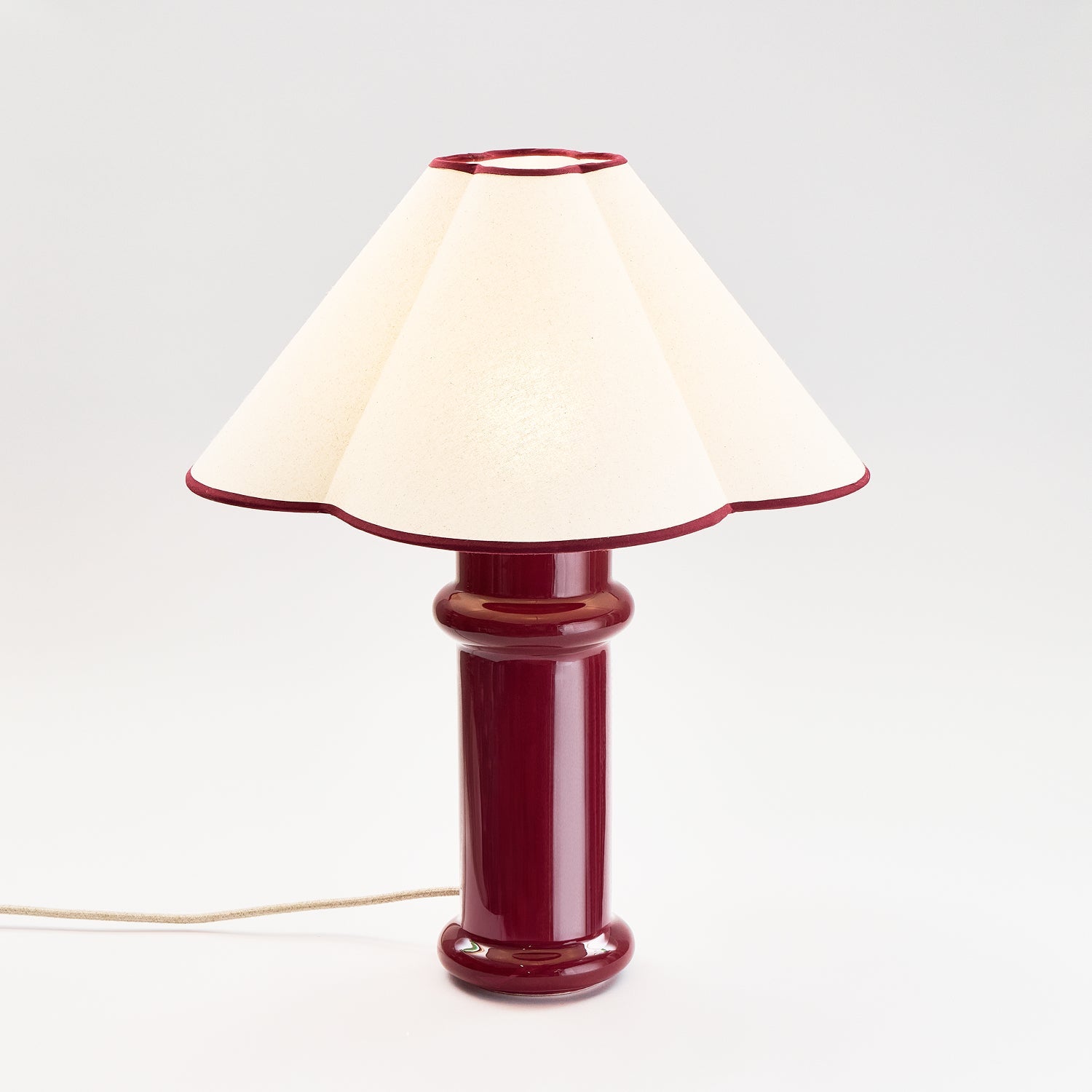 Heath Table Lamp in Port Red