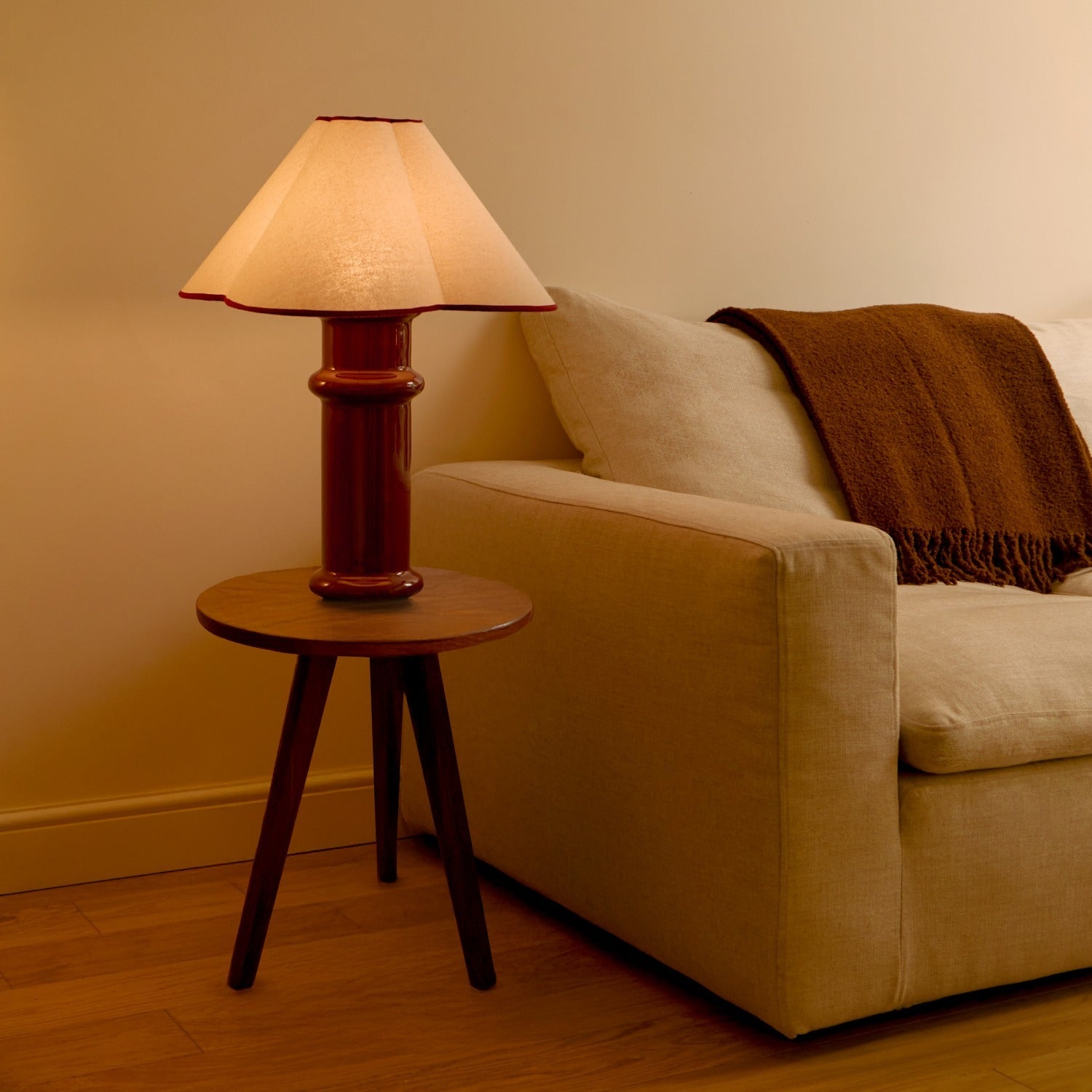 Heath Table Lamp in Port Red