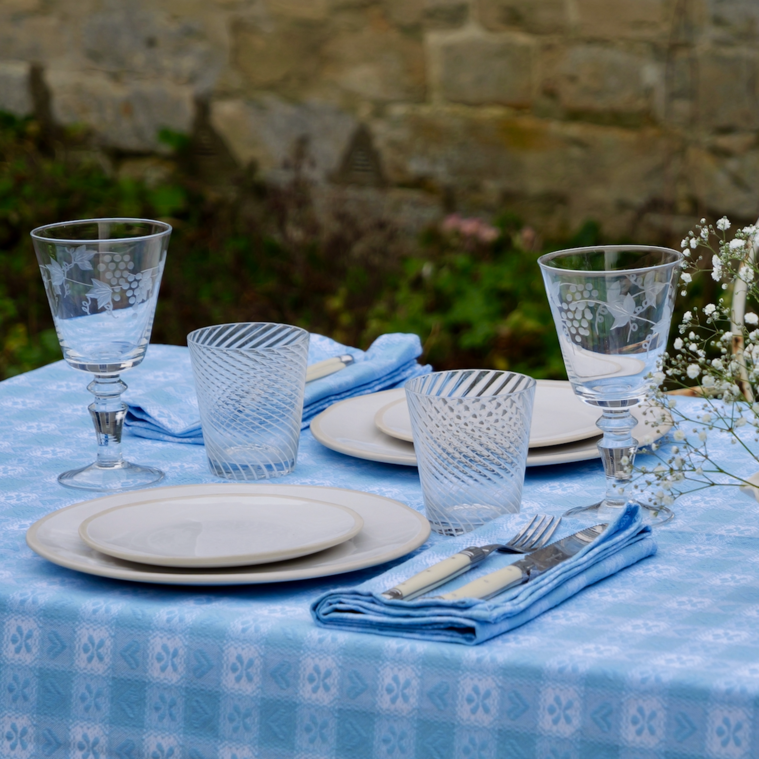 Blue Alpine Chalet Cotton Gingham Napkin | Set of 4