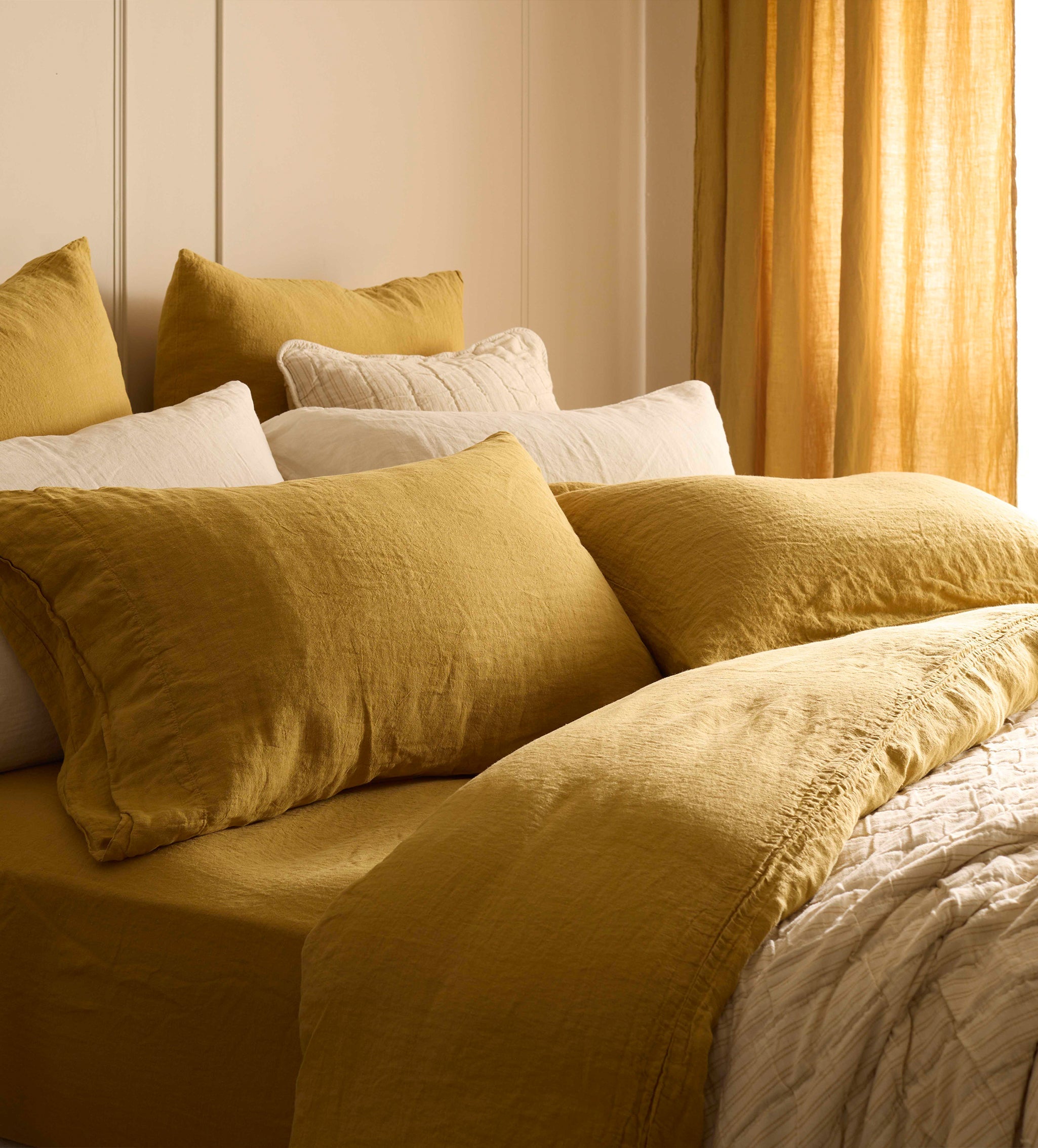 Honey 100% Linen Pillowcase