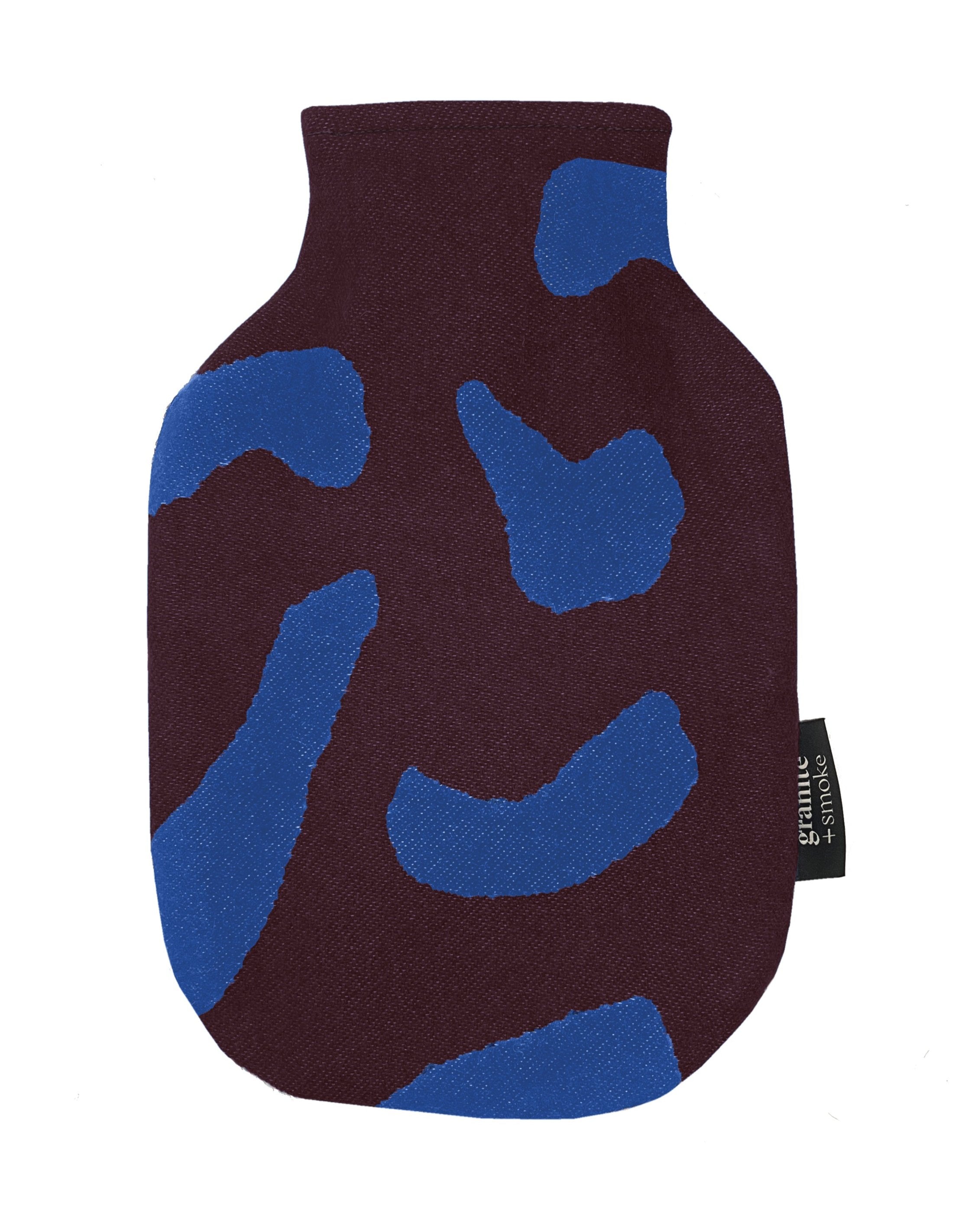 Scatter Hot Water Bottle | Maroon & Blue