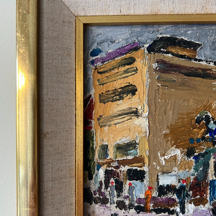 Urban Crossing Oil Painting