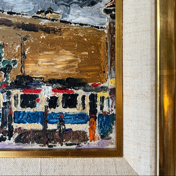 Urban Crossing Oil Painting