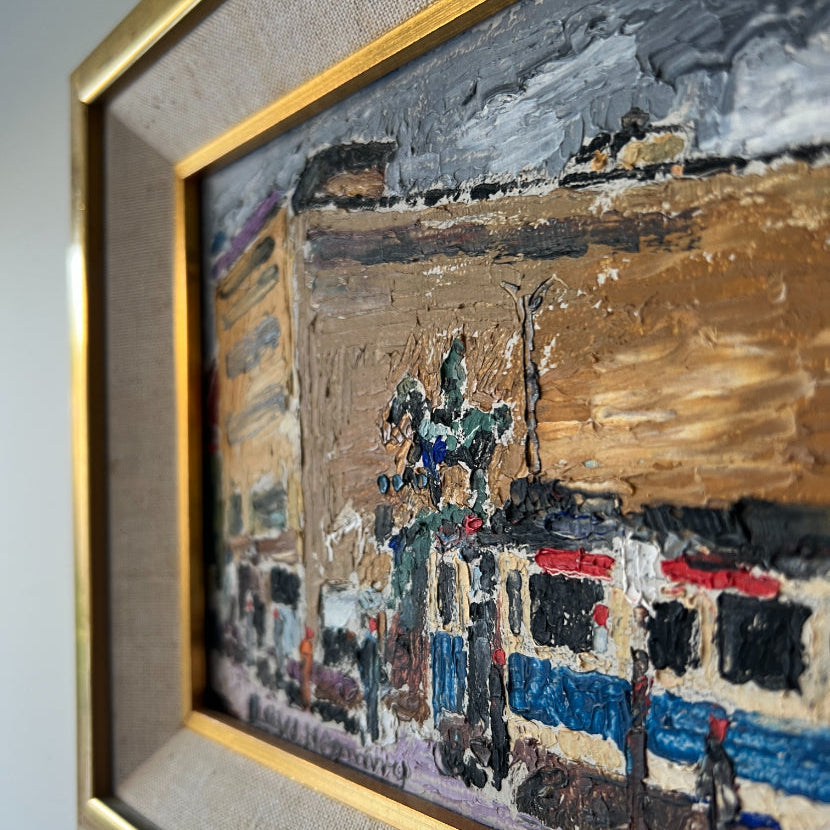 Urban Crossing Oil Painting