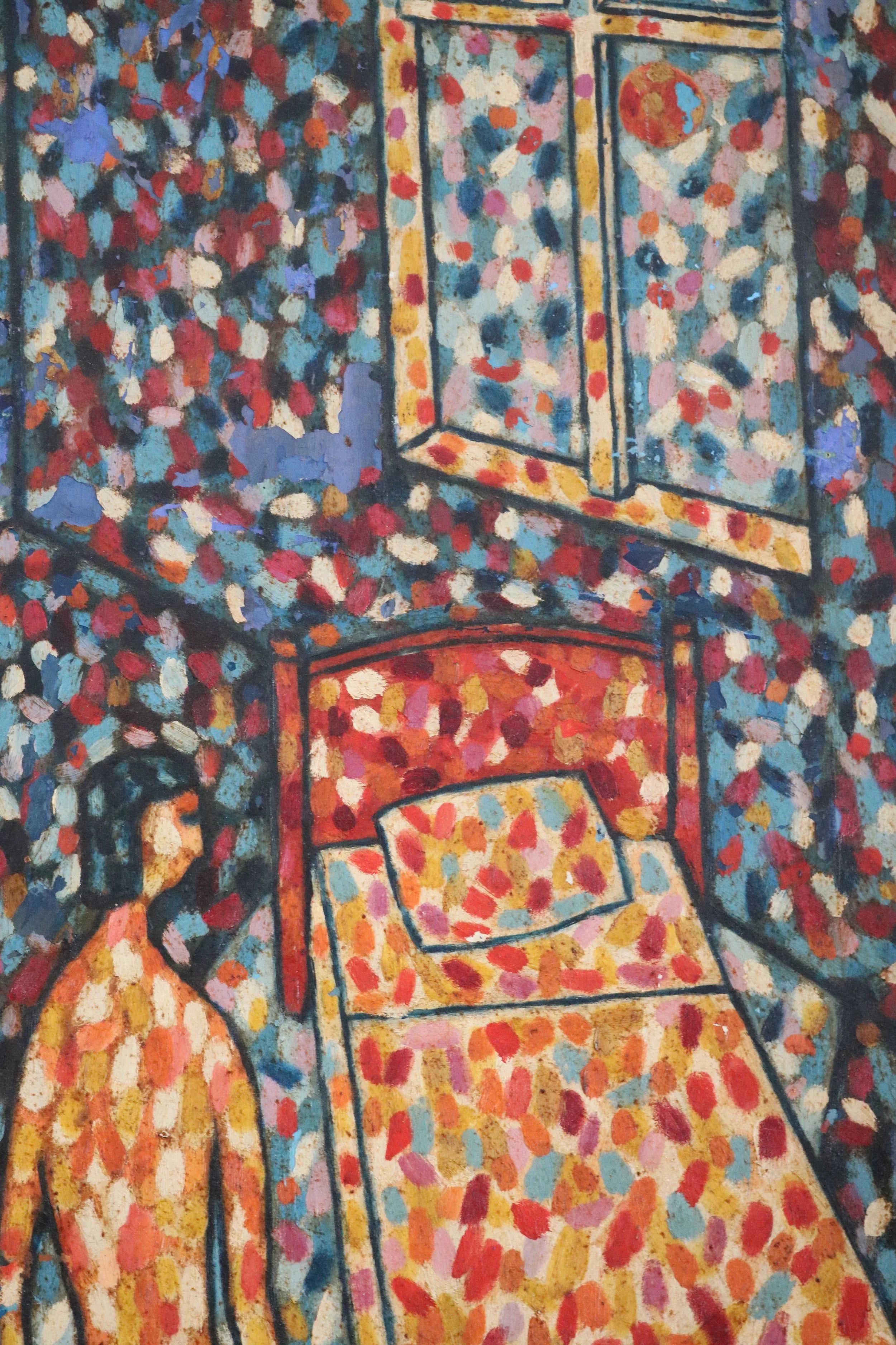 Mid century oil painting