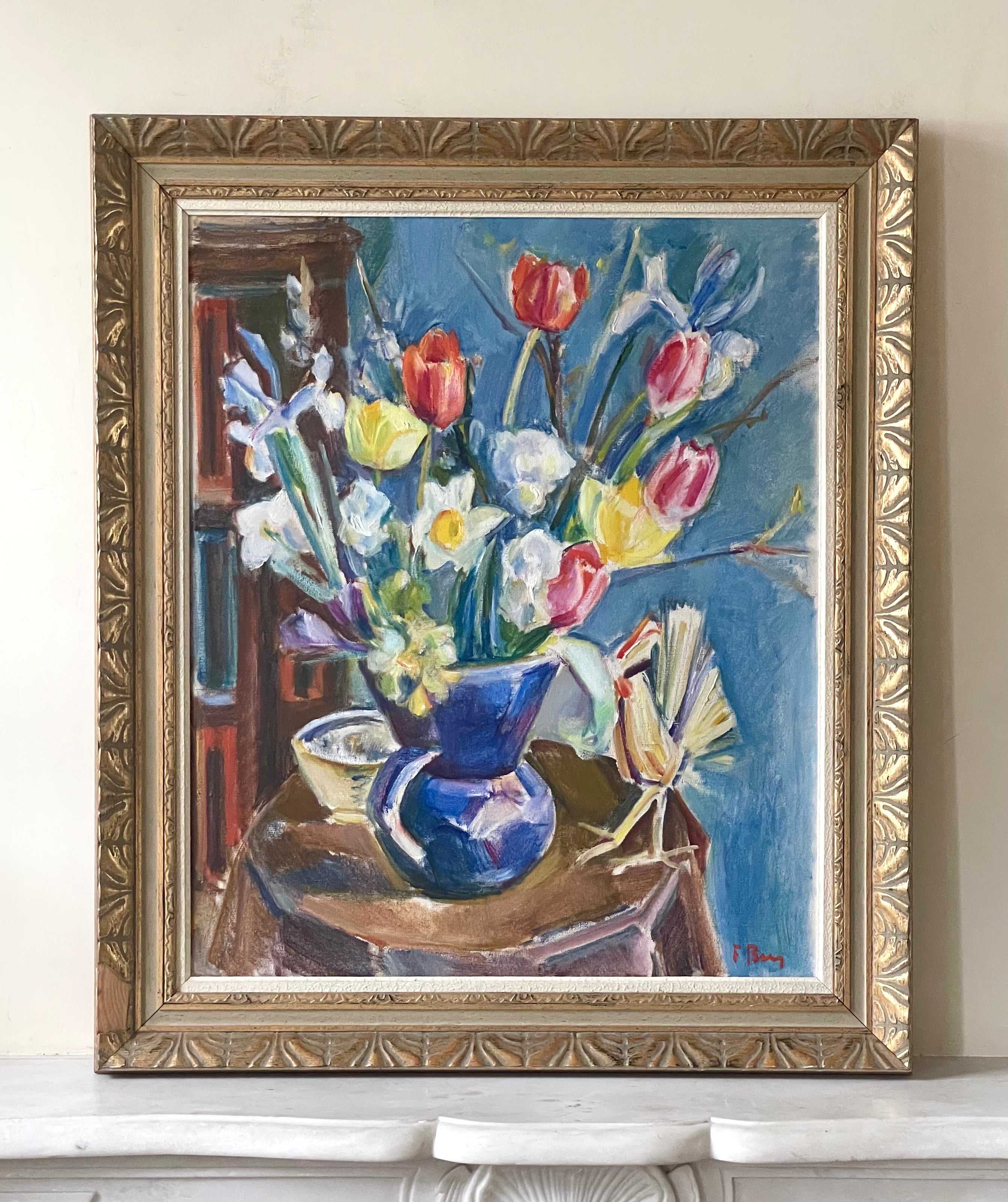 Spring Floral with Chick Oil Painting