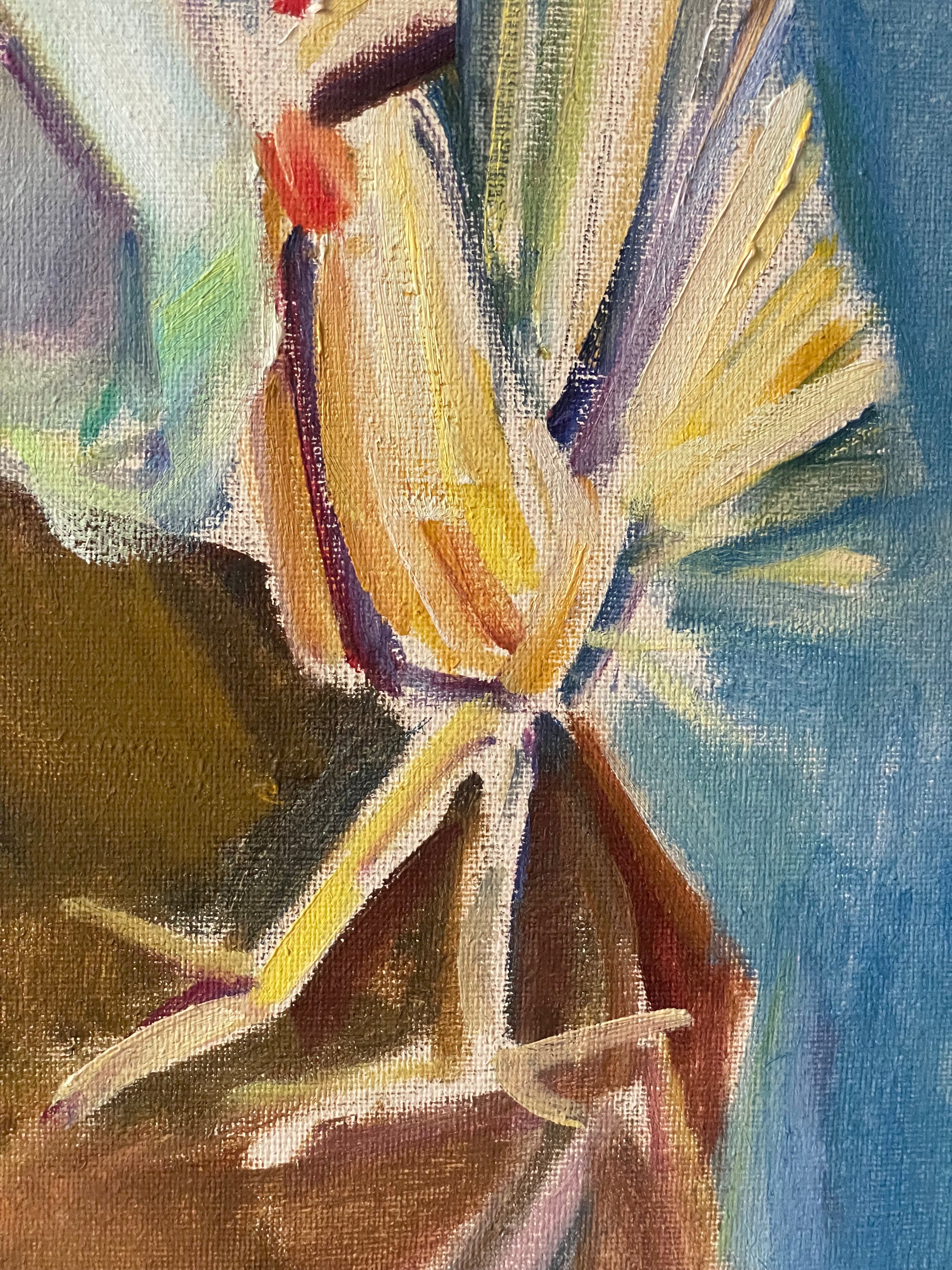 Spring Floral with Chick Oil Painting
