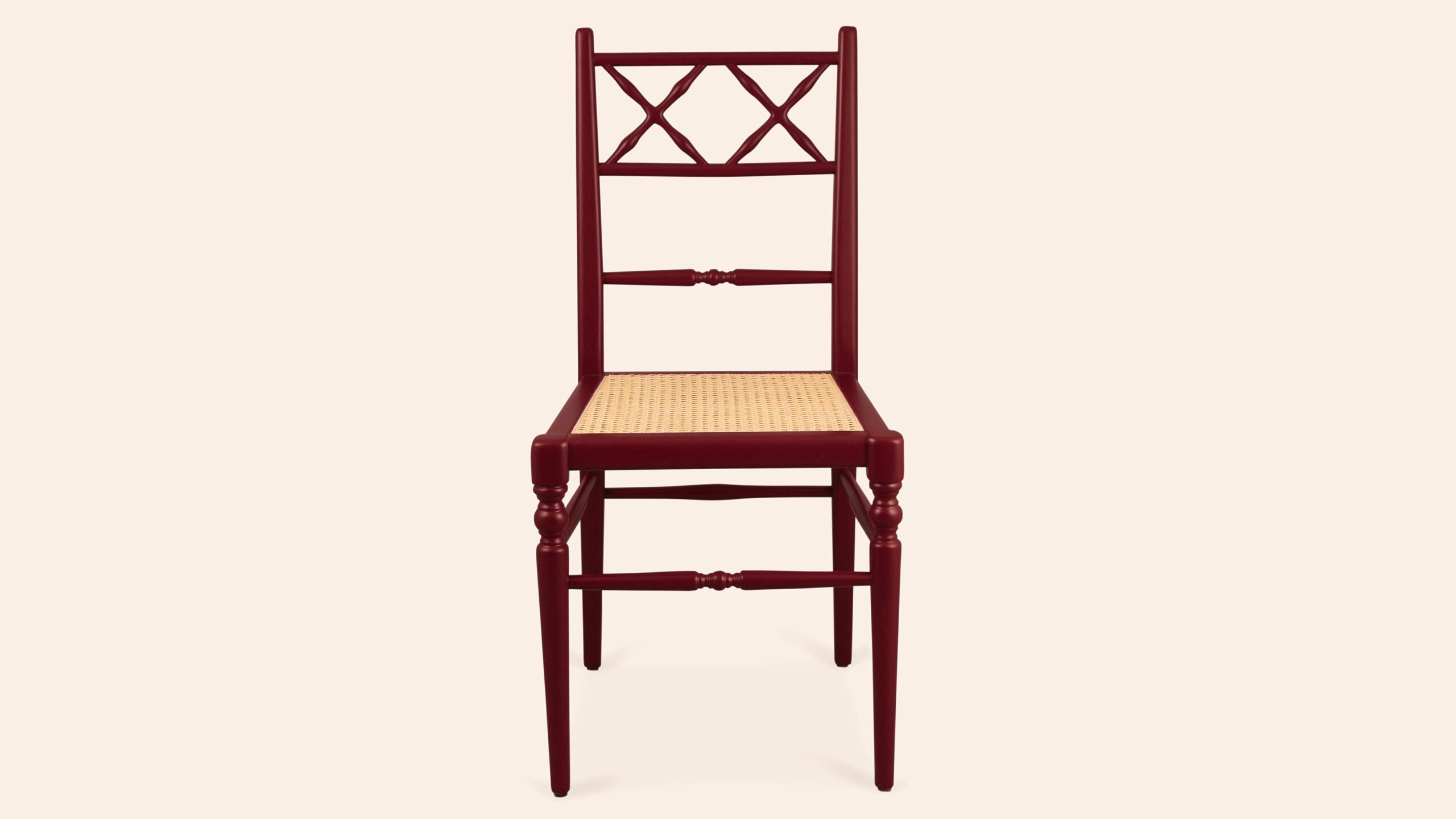 Pair of Chiara Dining Chairs, Pomegranate