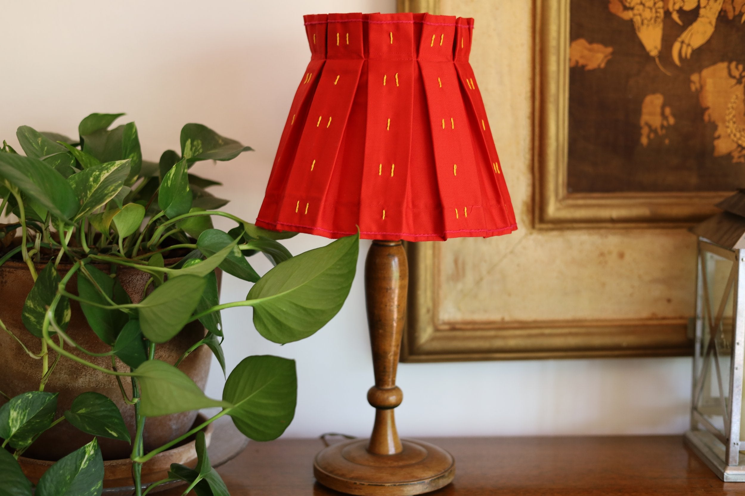 The Esther Lampshade in Radish | Beetroot & Mustard