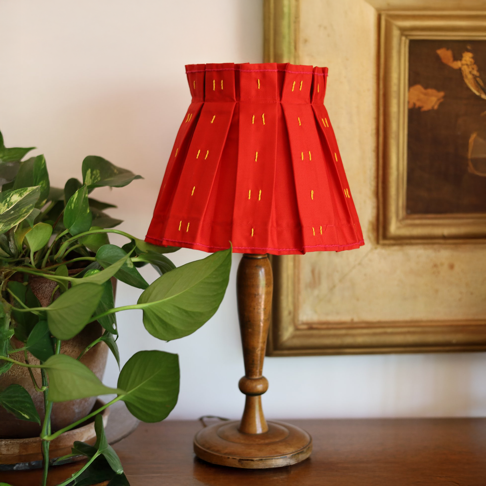 The Esther Lampshade in Radish | Beetroot & Mustard