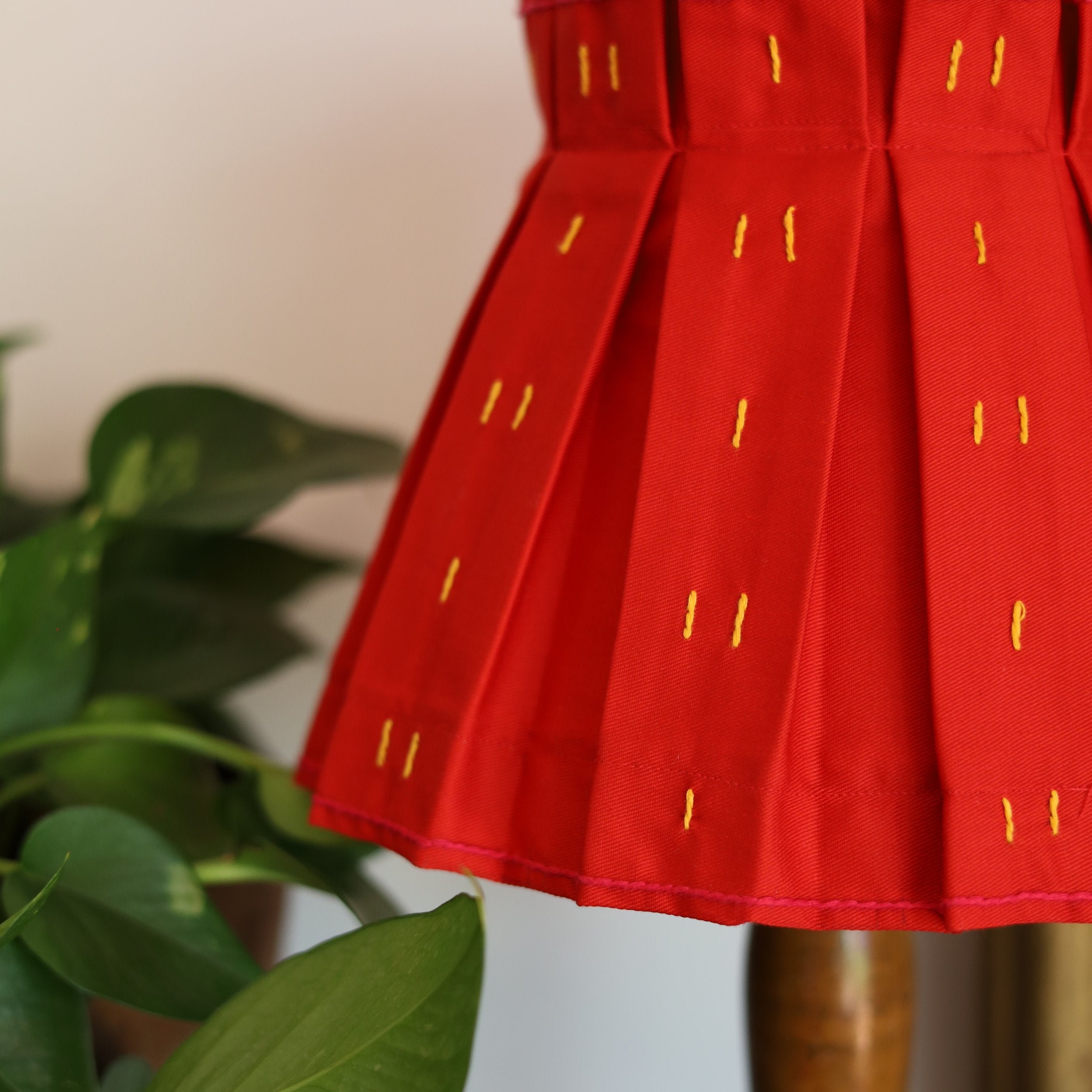 The Esther Lampshade in Radish | Beetroot & Mustard