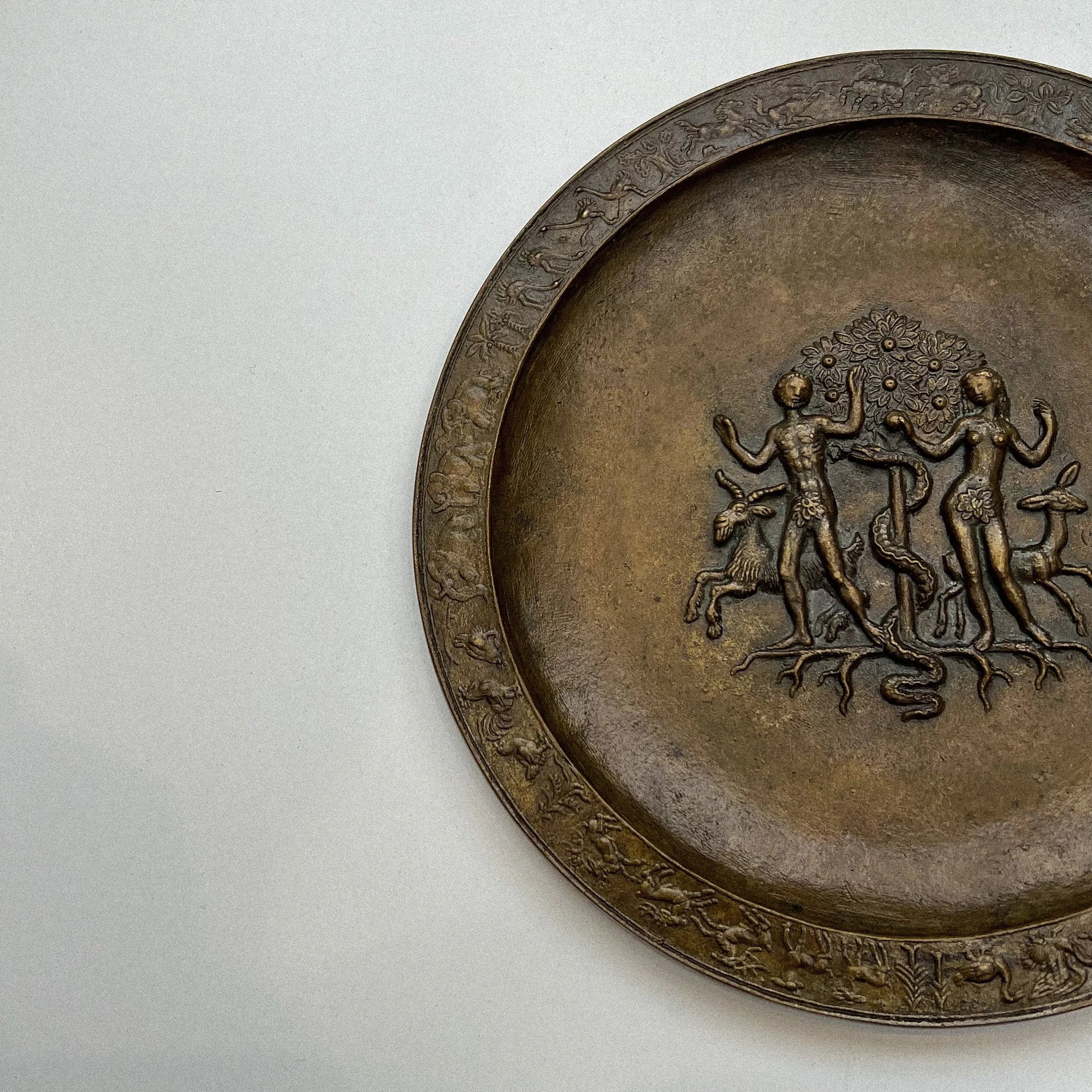 Bronze plate by Fritz Nuss, 1947