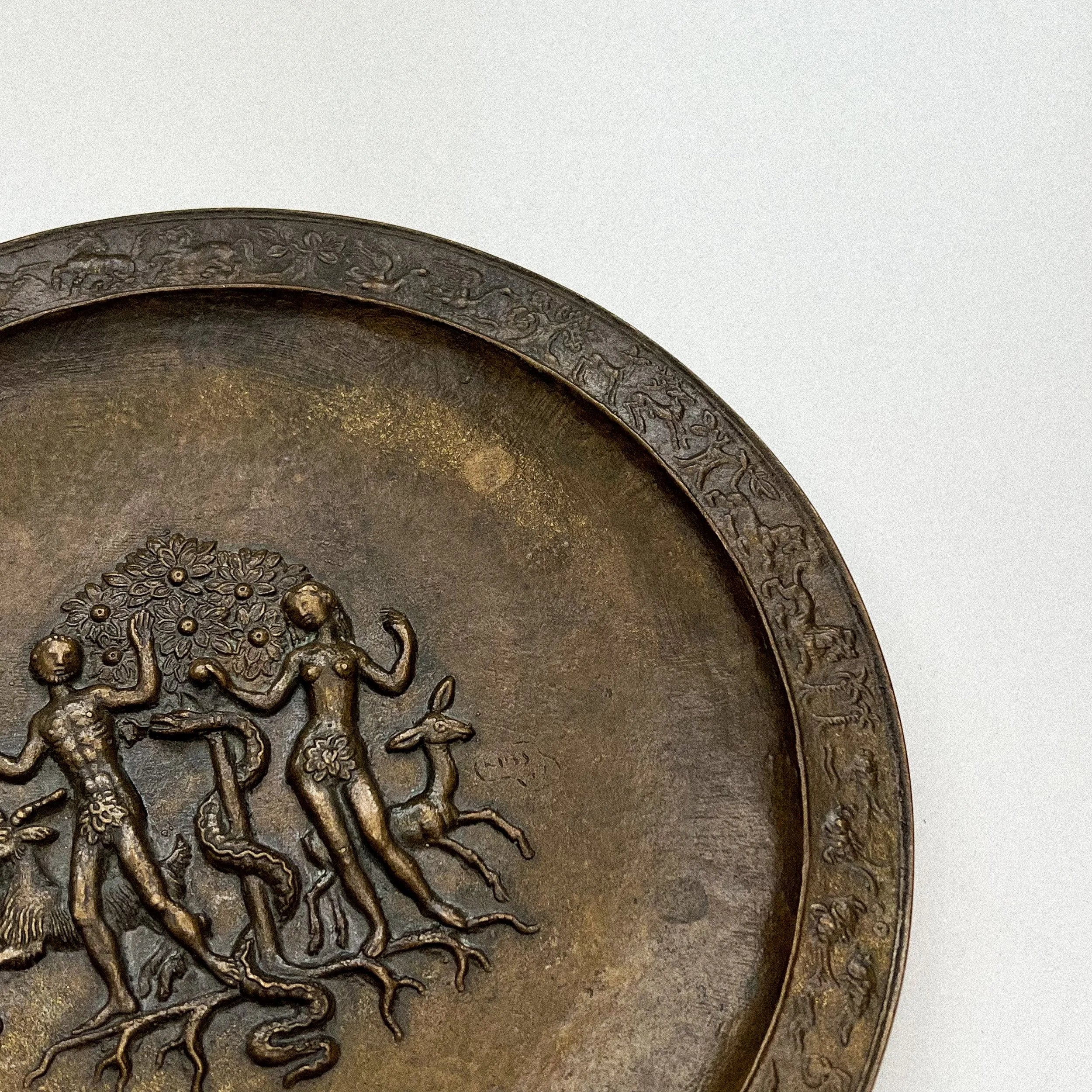 Bronze plate by Fritz Nuss, 1947