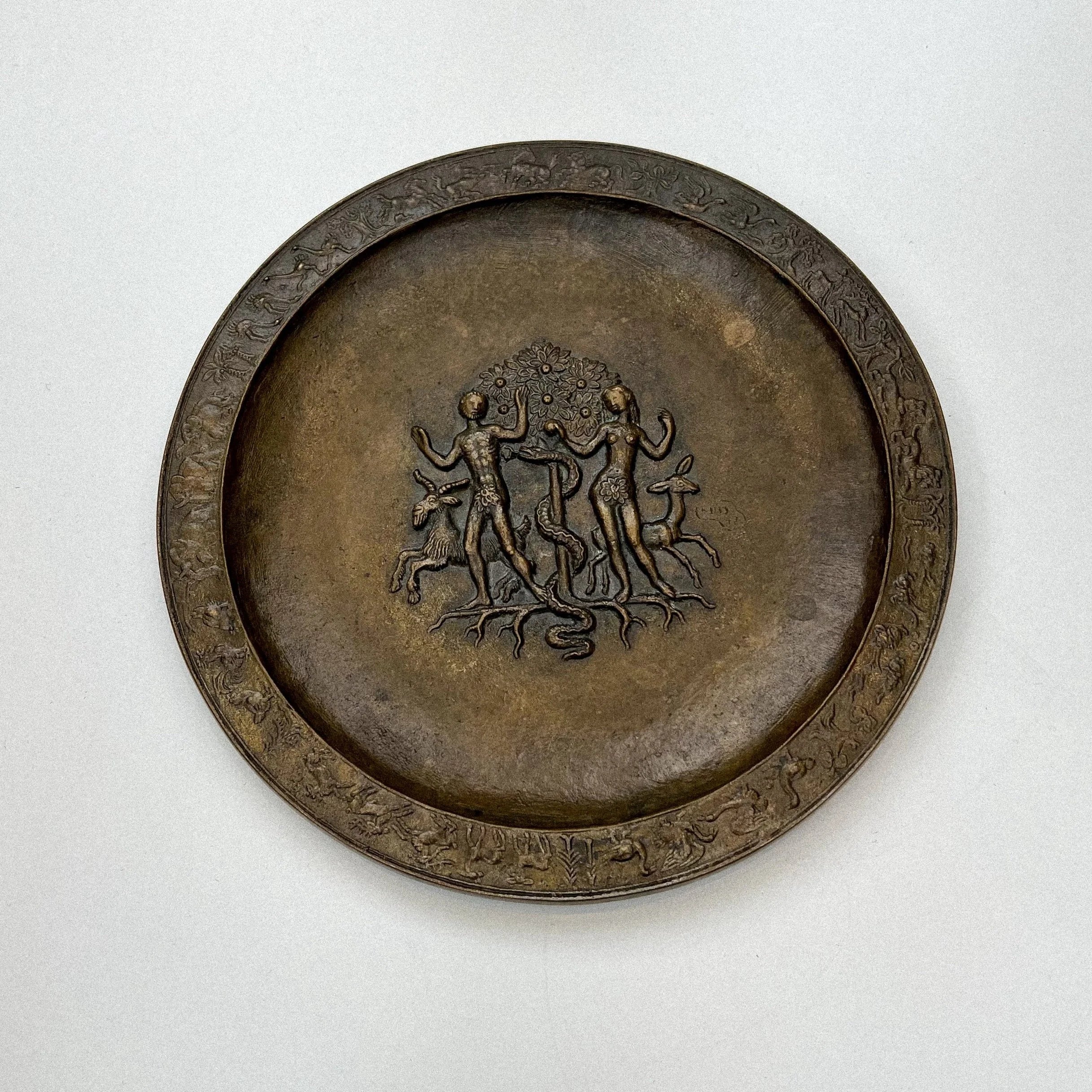 Bronze plate by Fritz Nuss, 1947