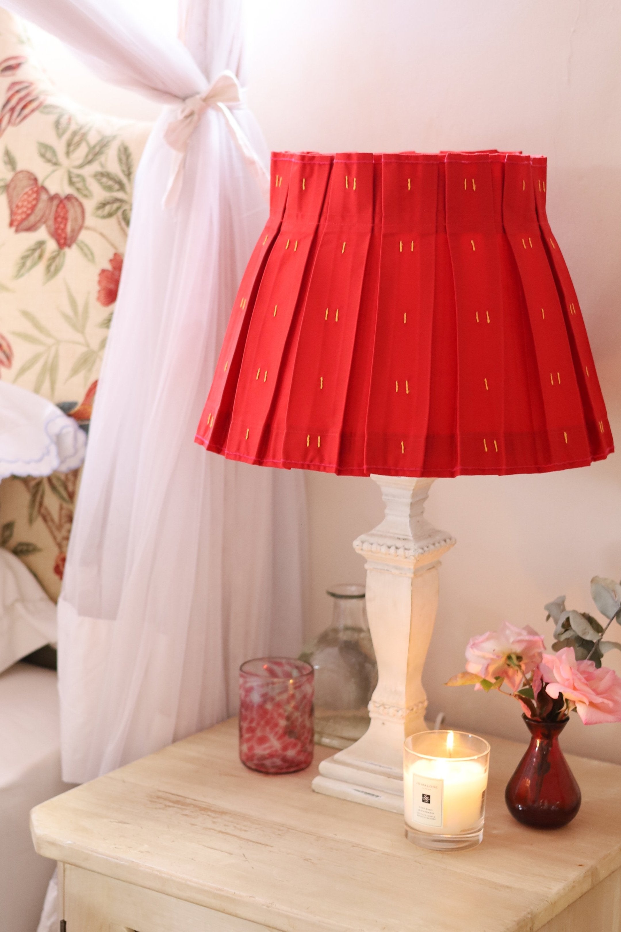 The Esther Lampshade in Radish | Beetroot & Mustard